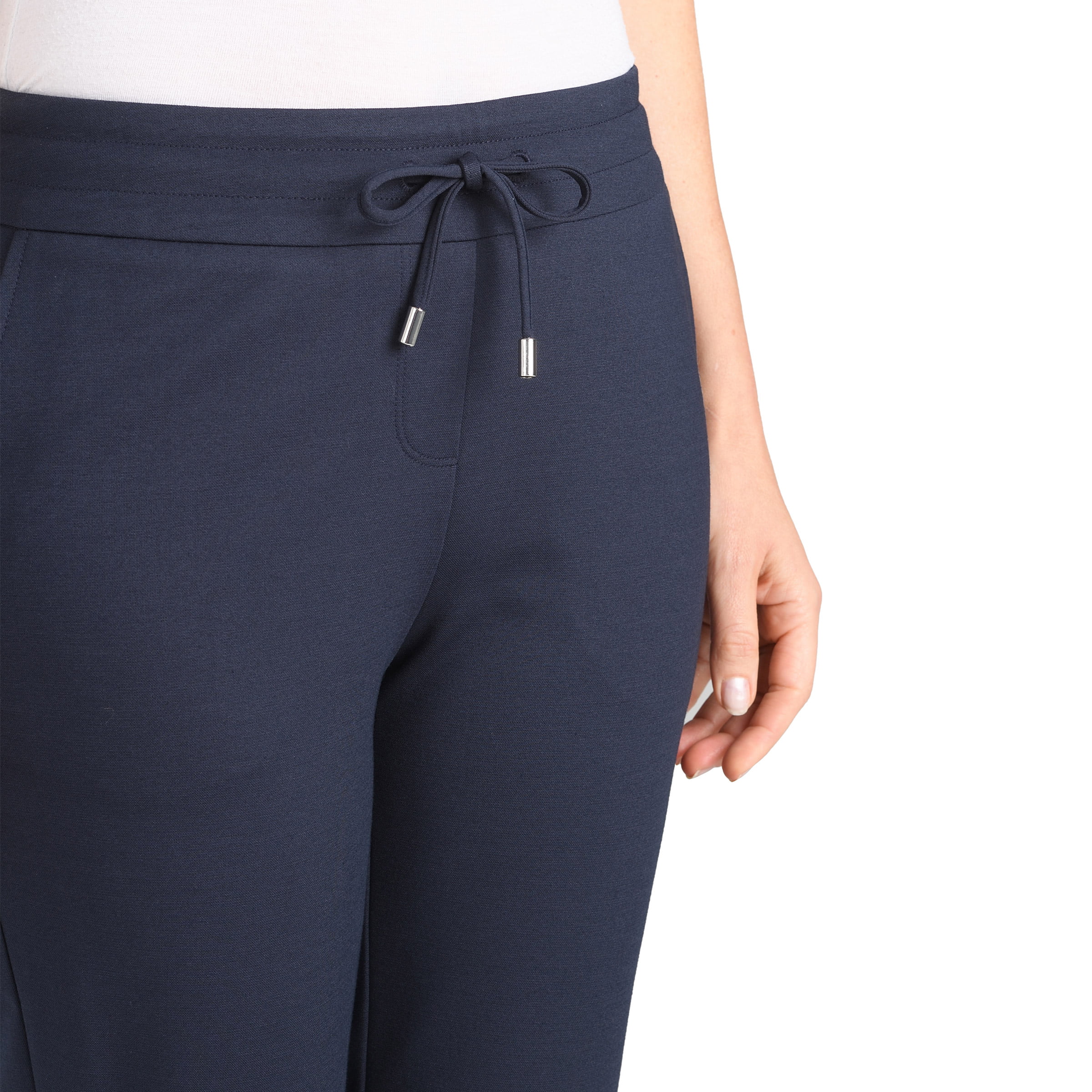 Dalia Ladies' Pull-On Pant with Drawstring (Navy, Small)