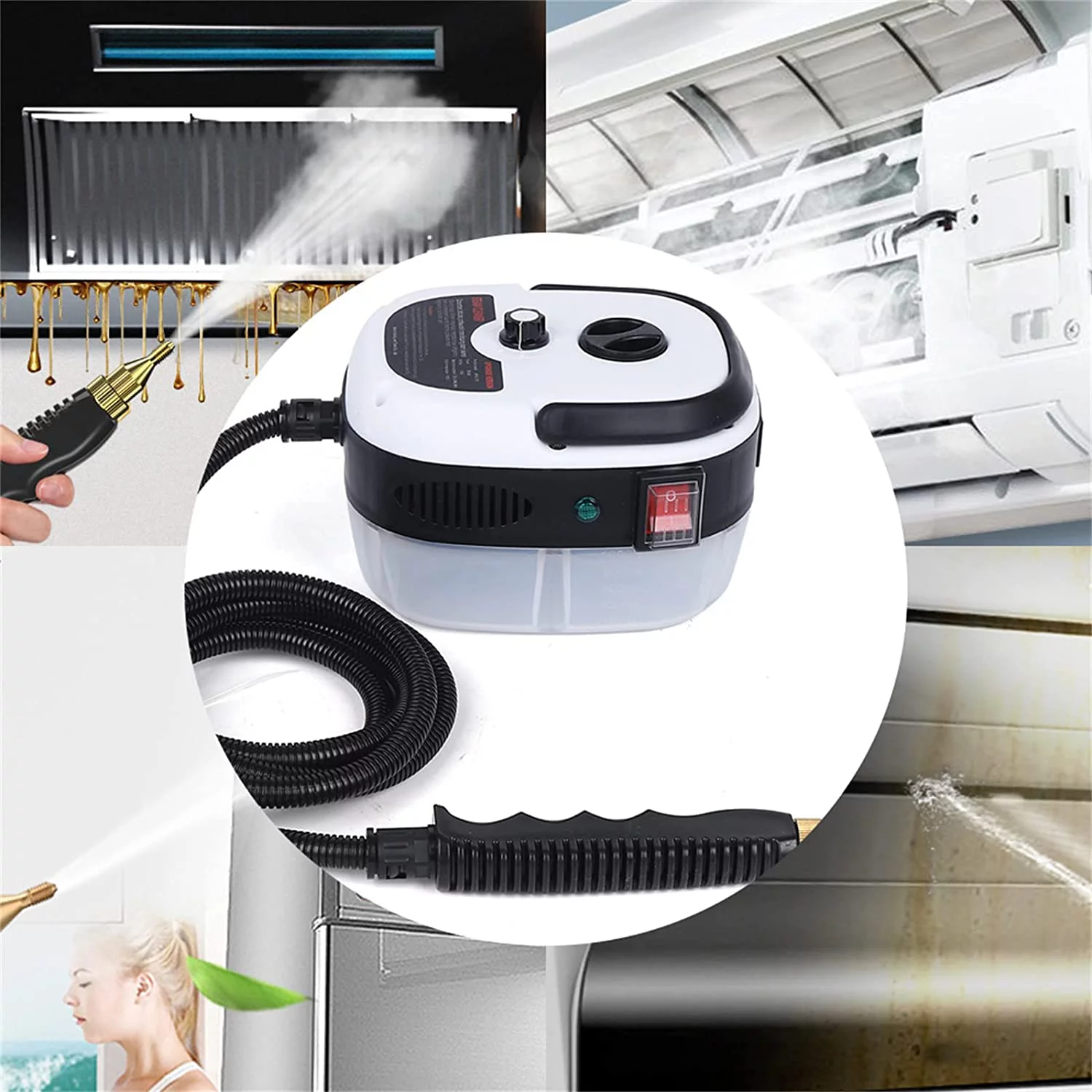 Handheld Steam Cleaner 2500W High Pressure Automatic Mobile Cleaning Machine