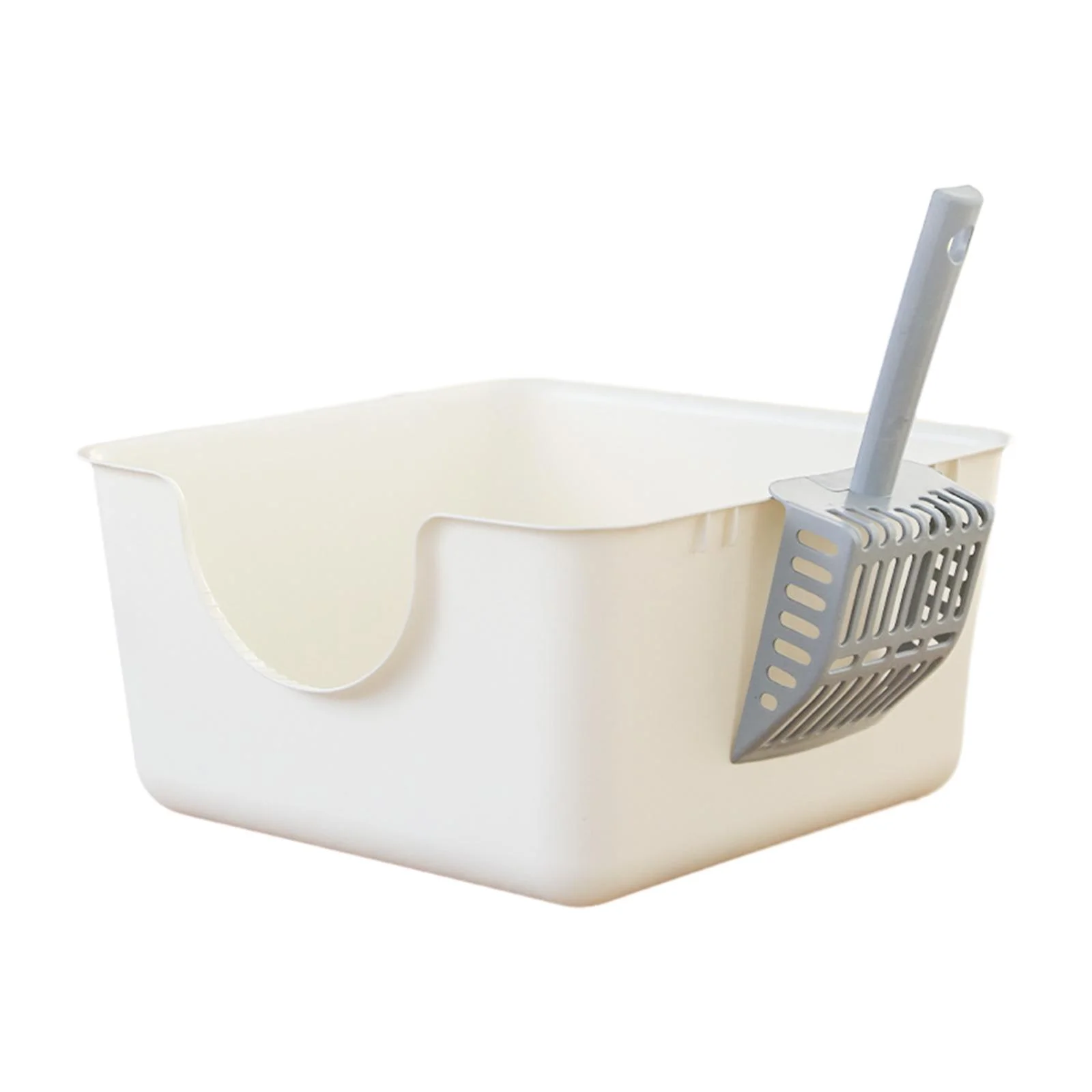 Toysmith Cat Litter s Toilet Sand s Toilet Smooth 18cm High Sided Bedpan for Small and Large Cats and U Shape Lowered Front white