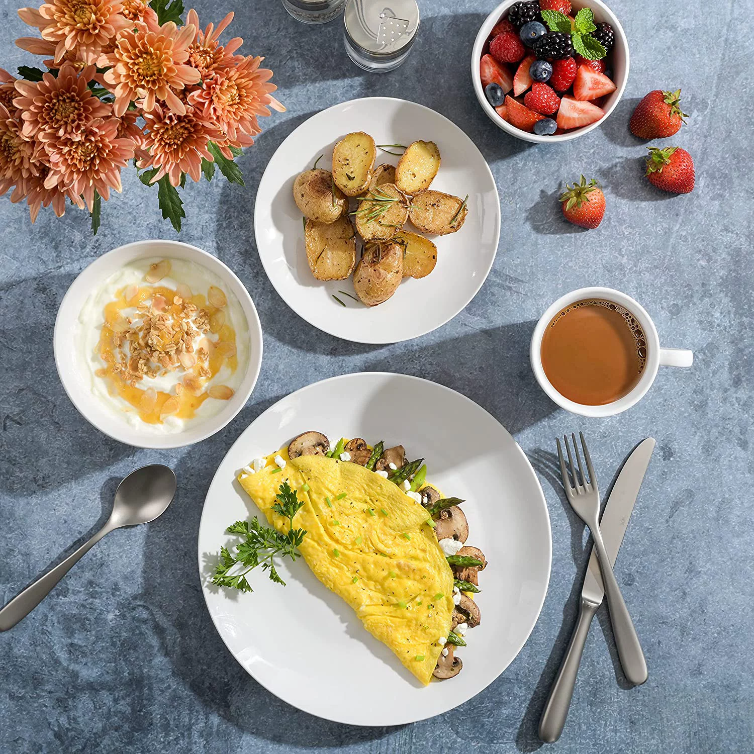 Gibson Home Ogalla 30-Piece Dinnerware Set - White