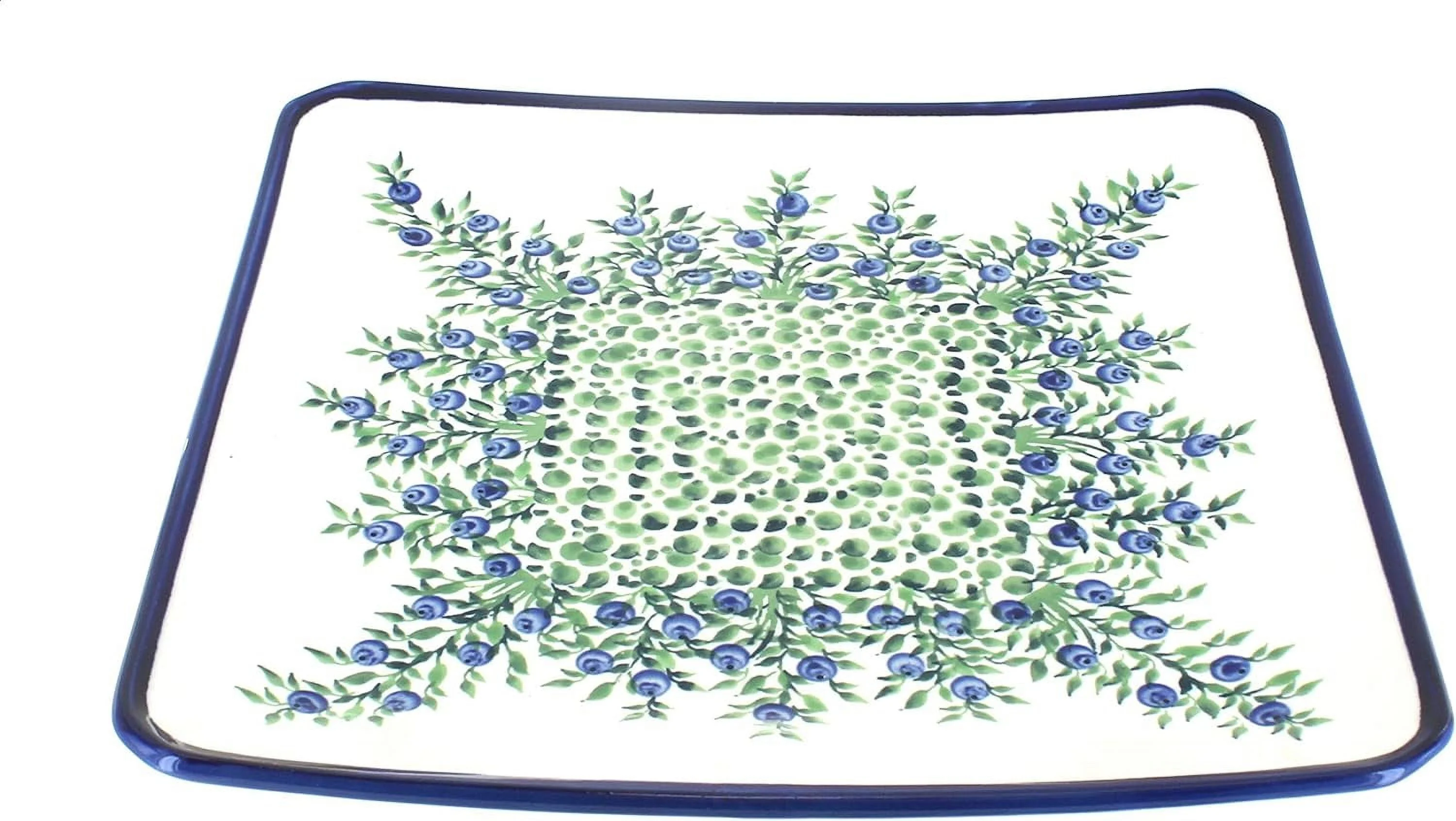 Polish Porcelain Vine Square Dinner Plate