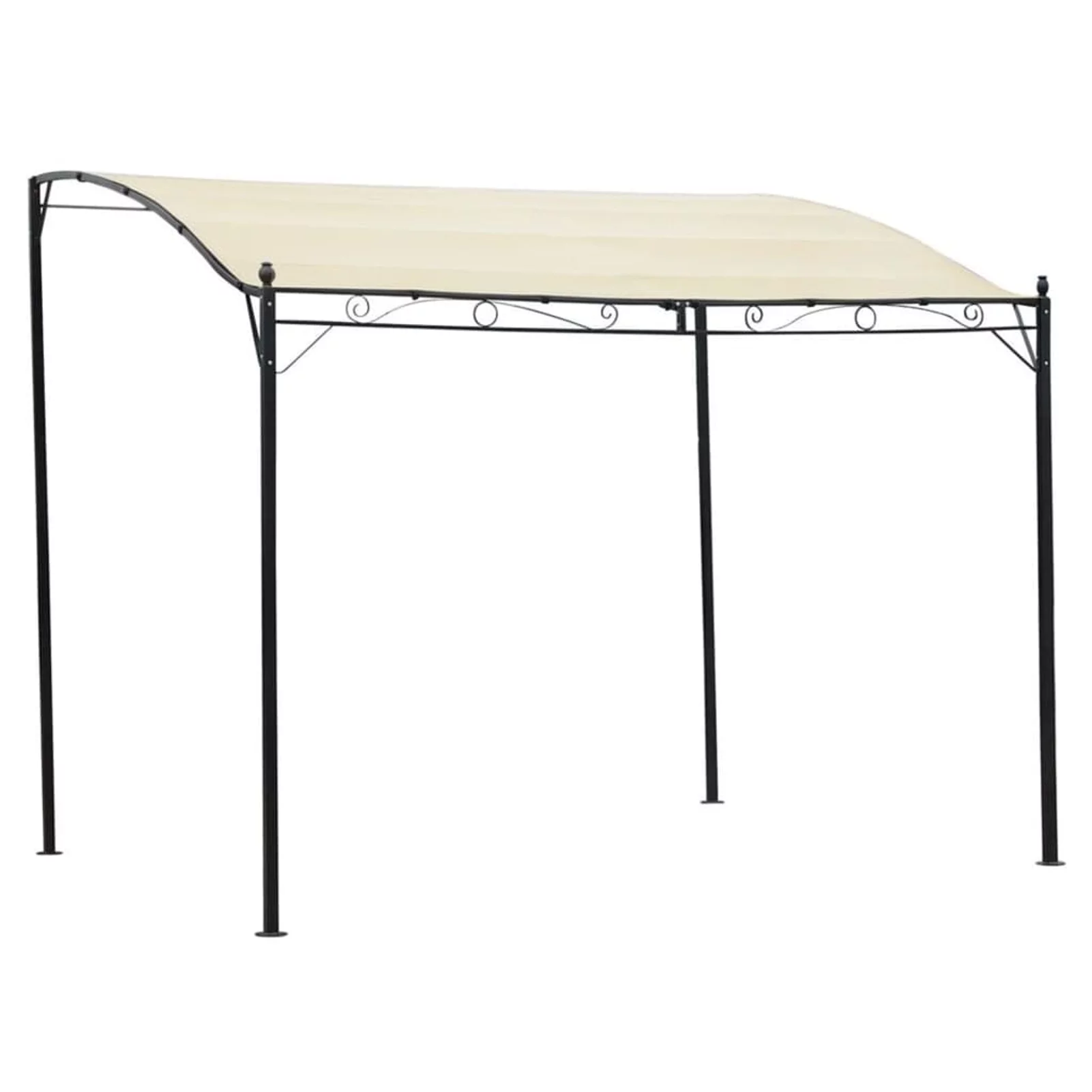 moobody Gazebo with Fabric Canopy Steel Frame Garden Canopy Tent Sun Shelter Cream White for Patio, Party, Wedding, BBQ, Camping, Festival Events 9.8ft x 8.2ft (L x W)