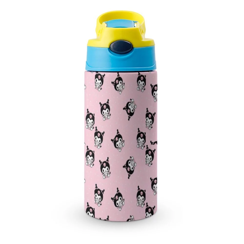 My Melody Kuromi Children's Water Bottle Vacuum Insulated Stainless Steel Cup With Straw Toddler Thermoses