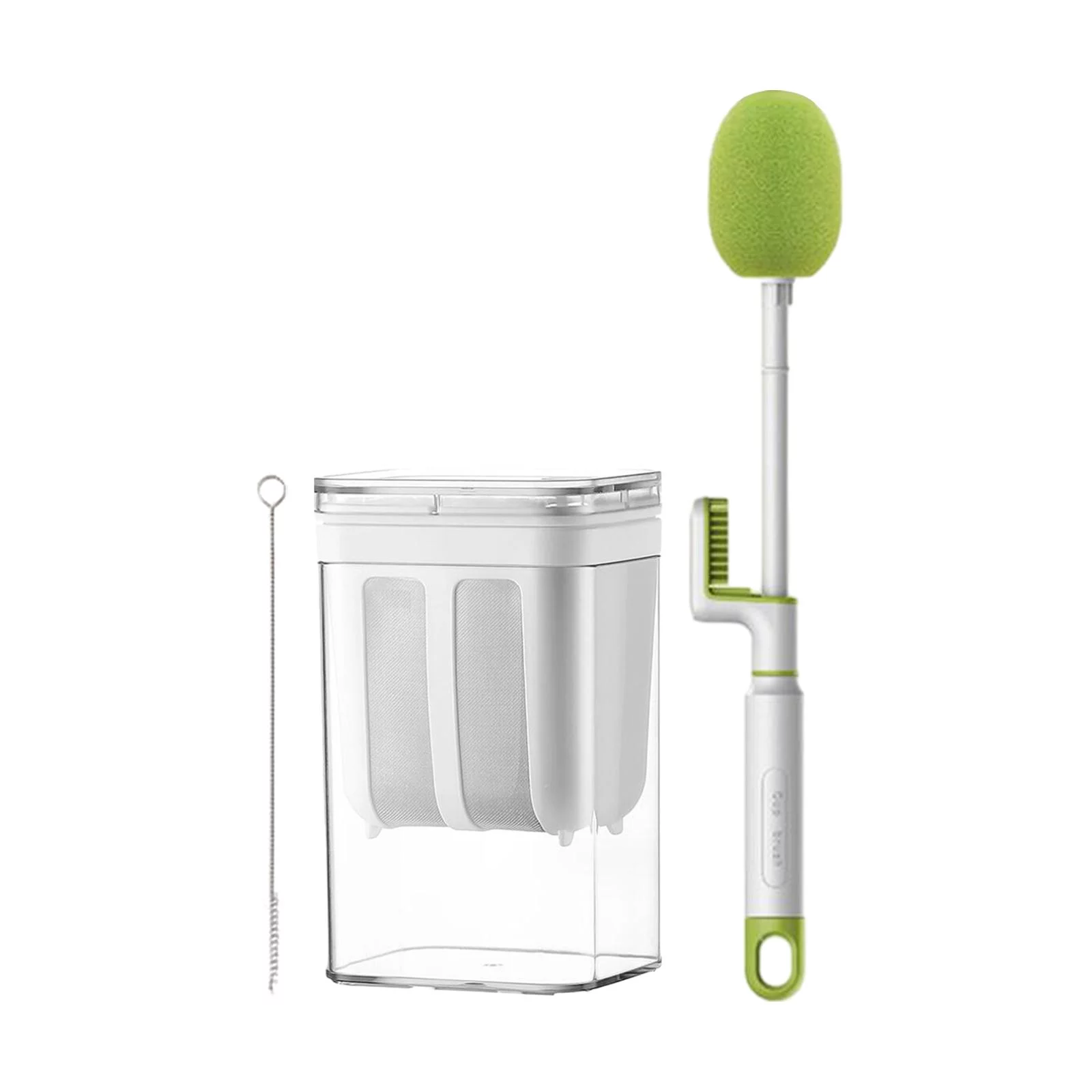 Food Strainer Greek Yogurt Strainer, Reusable Homemade DIY 1100ml Kitchen Tools Tea Filter with Stainless Steel Mesh Juice Filter for Picnic Green