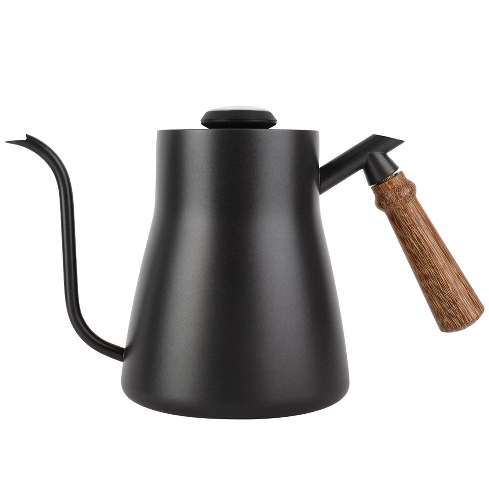 Pour Over Drip Coffee Pot Teakettles, 850ml Stainless Steel Drip Over Coffee Kettle Gooseneck with Wooden Handle(2)
