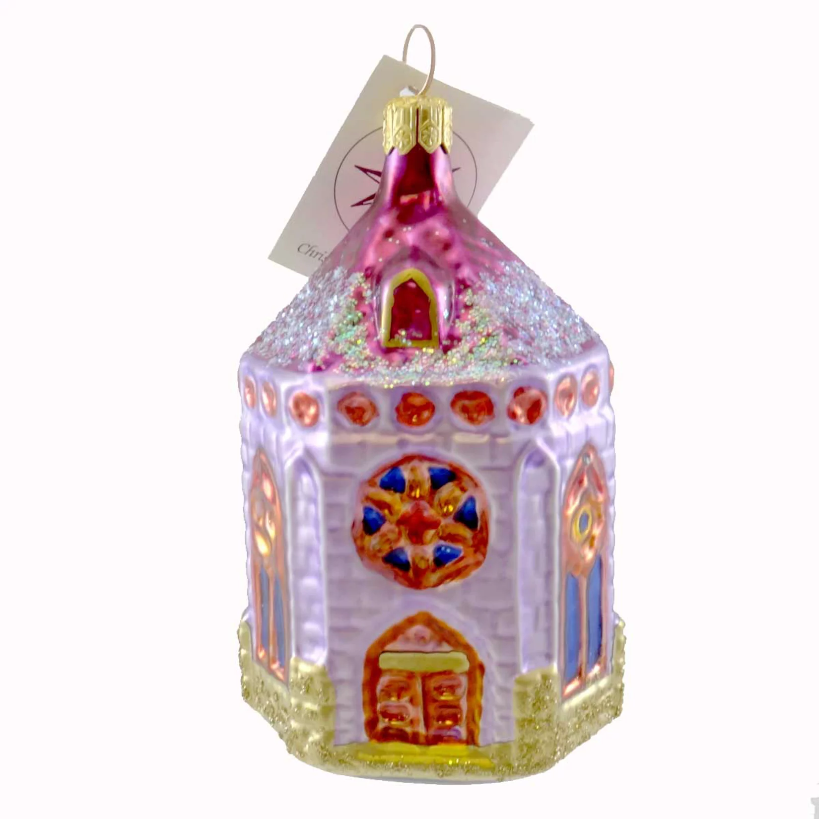 Christopher Radko ARTHURS CHAPEL Blown Glass Ornament Religious Christmas