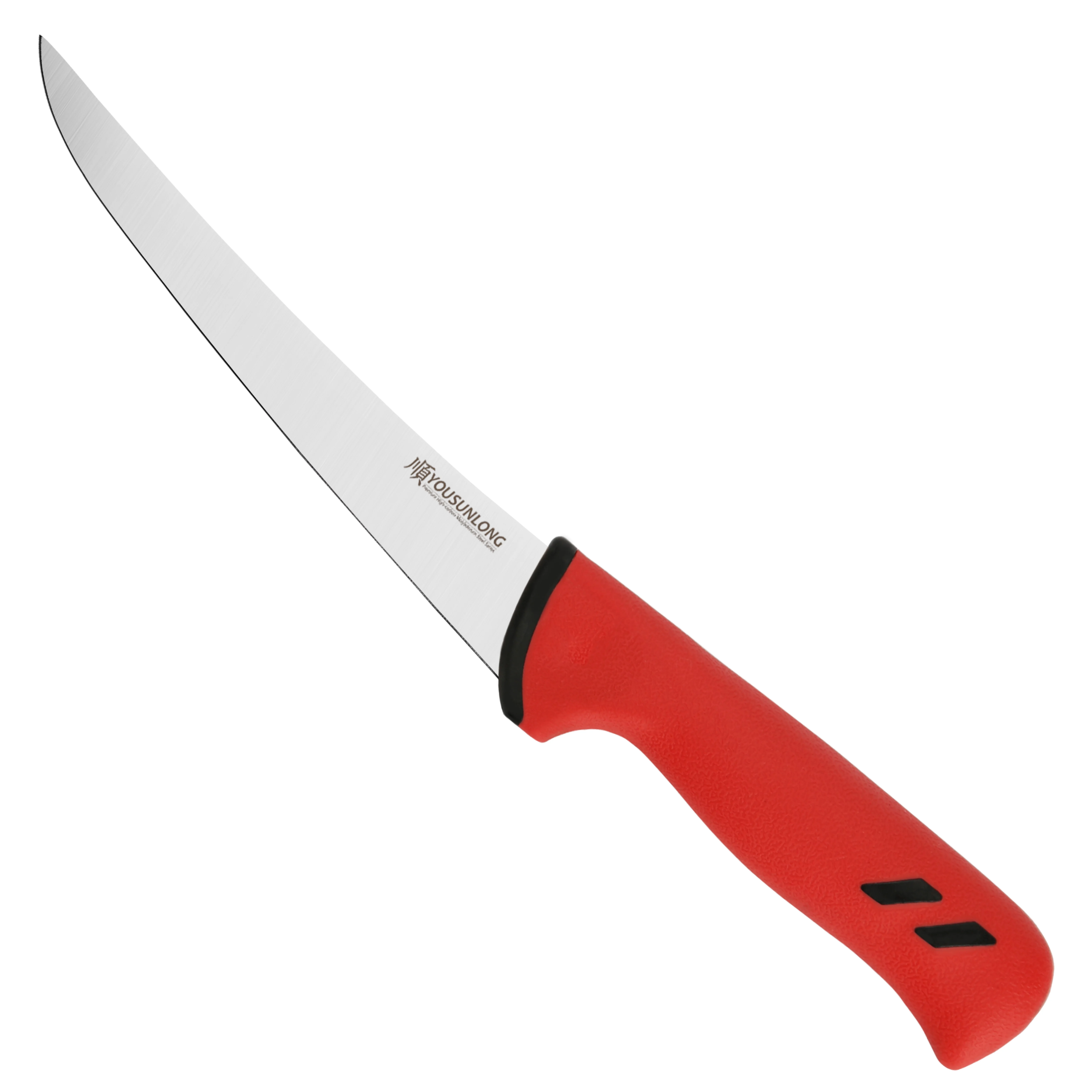 YOUSUNLONG Fillet Knife Boning Knife 6 Inch - Flexible Curved Blade Processing Knife - Brisket Meat Trimming Butcher Knife - Specialized for Slaughterhouses