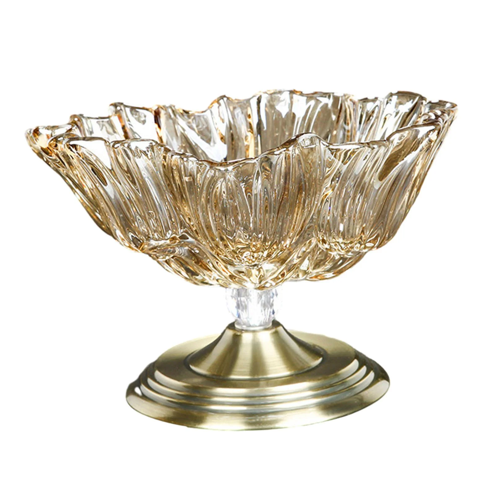 Tongina Fruit Plate Glass Fruit Bowl Glass Dessert Cake Plate Countertop Glass Serving Bowl Fruit Holder for s Birthday