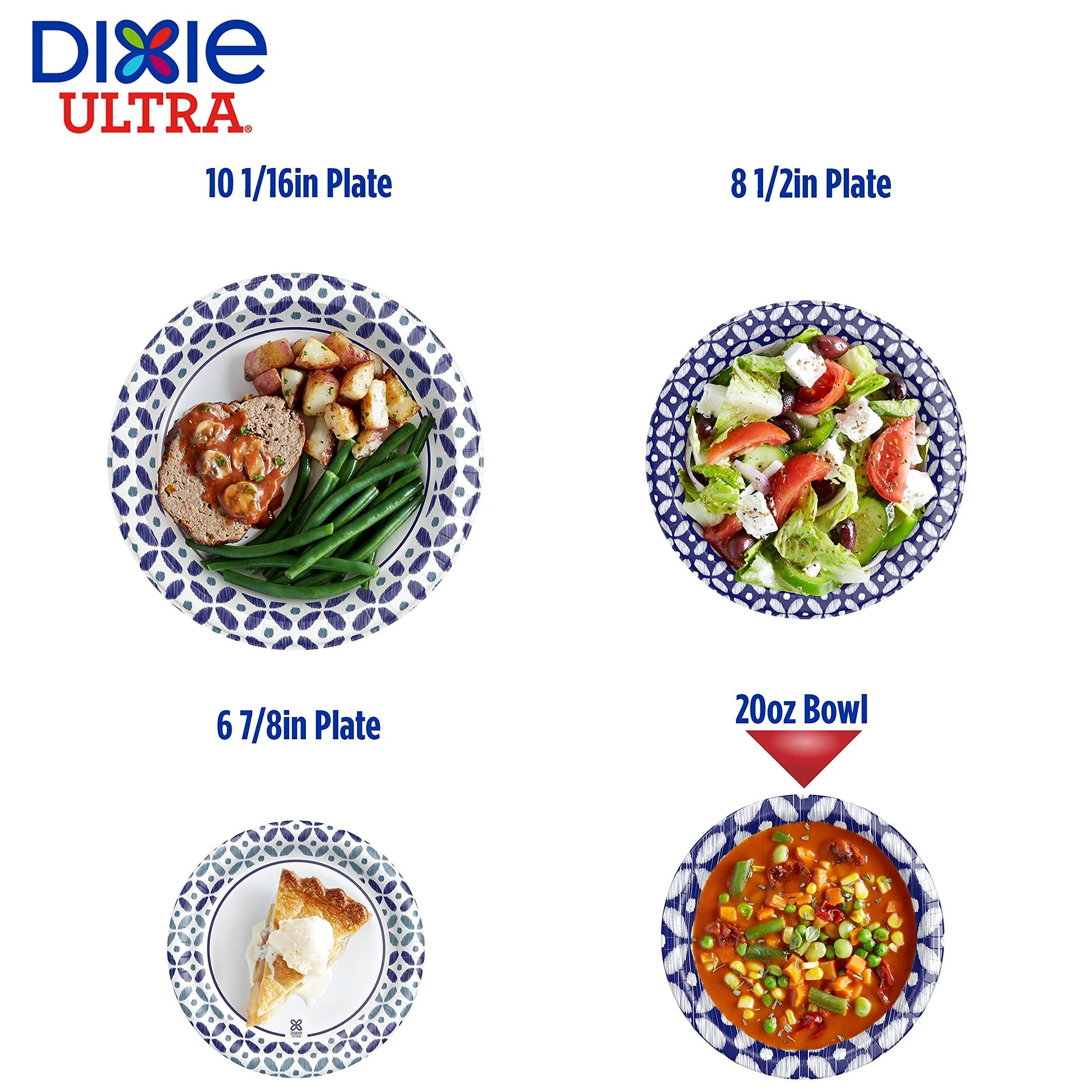 Dixie Ultra Paper Bowls - Experience 20Oz of Delightful Dinner and Lunch! Premium Printed Disposable Bowls, 26 Count (1 Pack Of 26 Bowls)