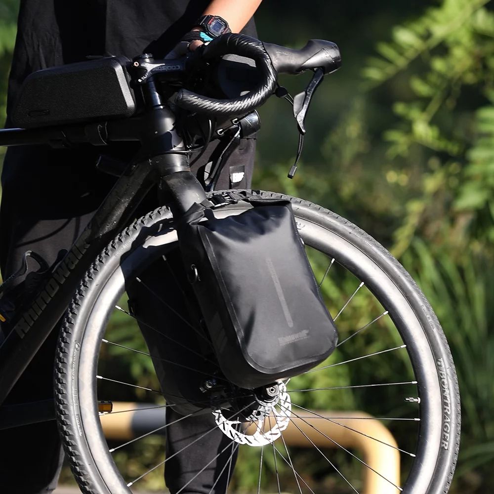 Rhinowalk Quick Release 6L Bike Front Fork Bag Waterproof Cycling Storage Accessory