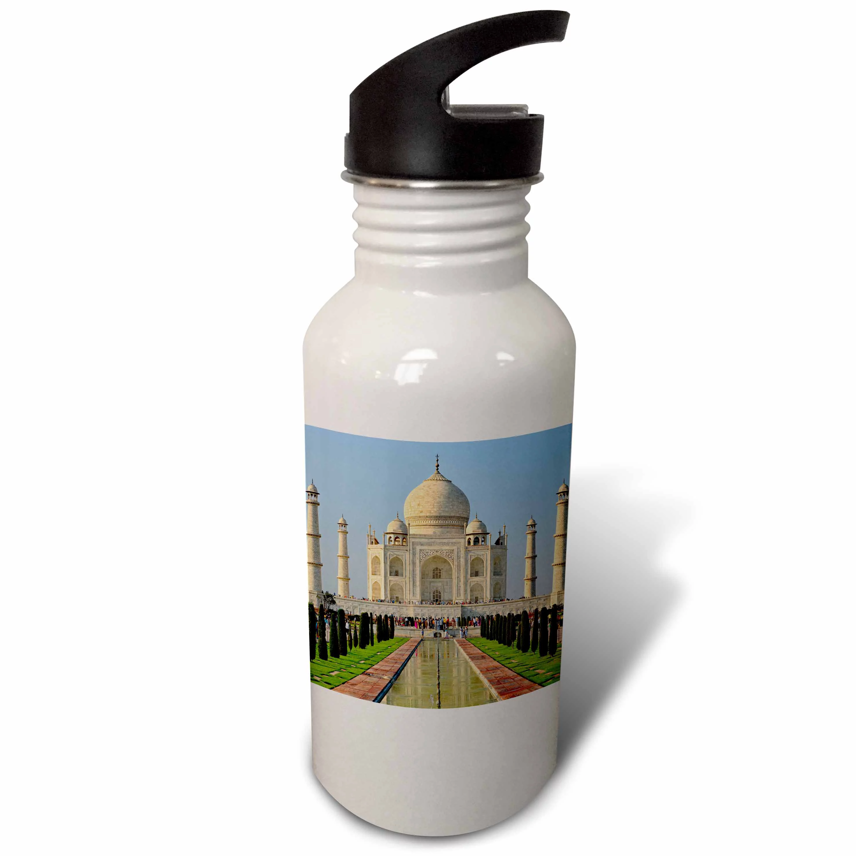 3dRose Taj Mahal, Agra, India-AS10 AJE0014 - Adam Jones, Sports Water Bottle, 21oz
