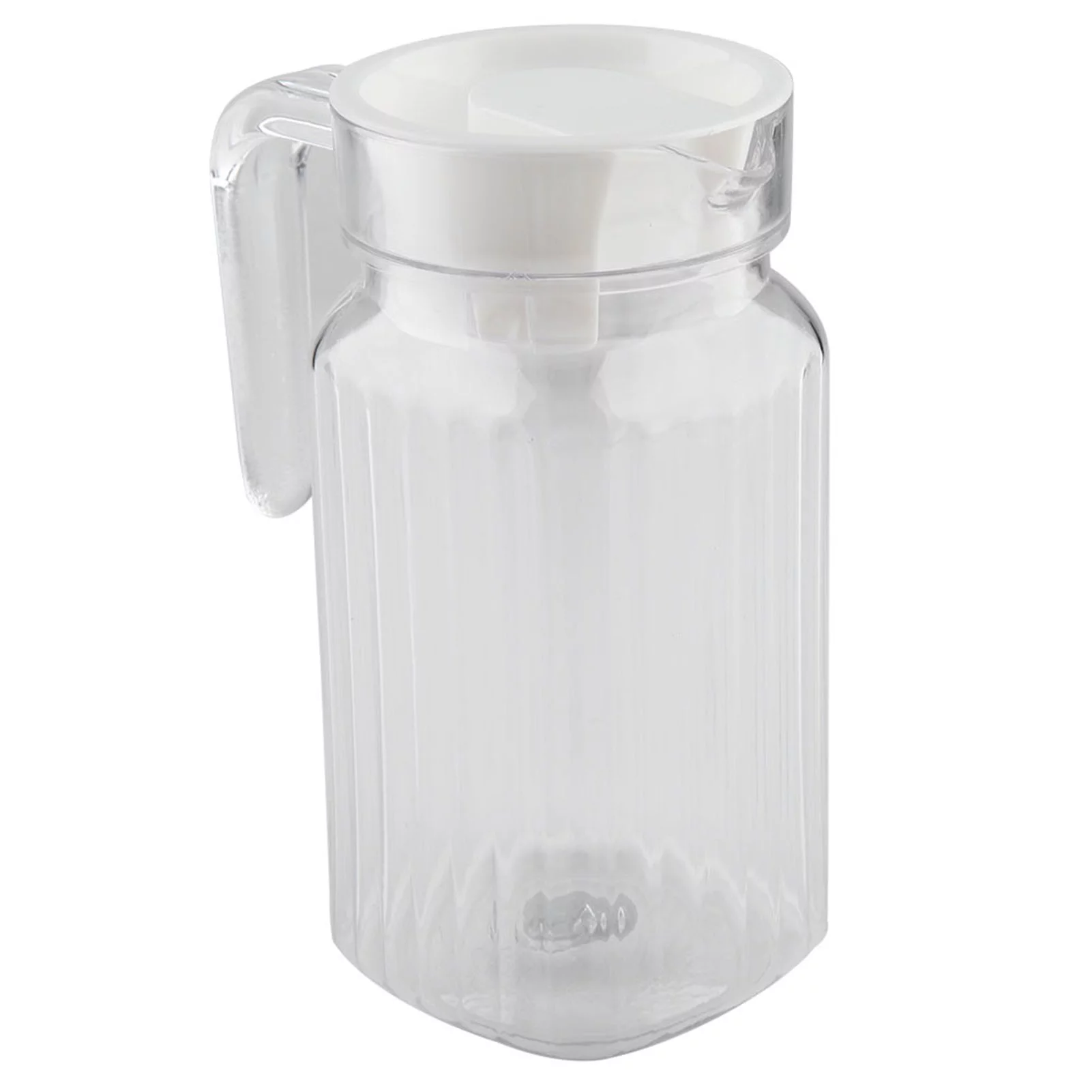Juice Bottle - Acrylic Transparent Juice Bottle Striped Water Ice Cold Juice Jug with Lid for Bar Home(500ML)