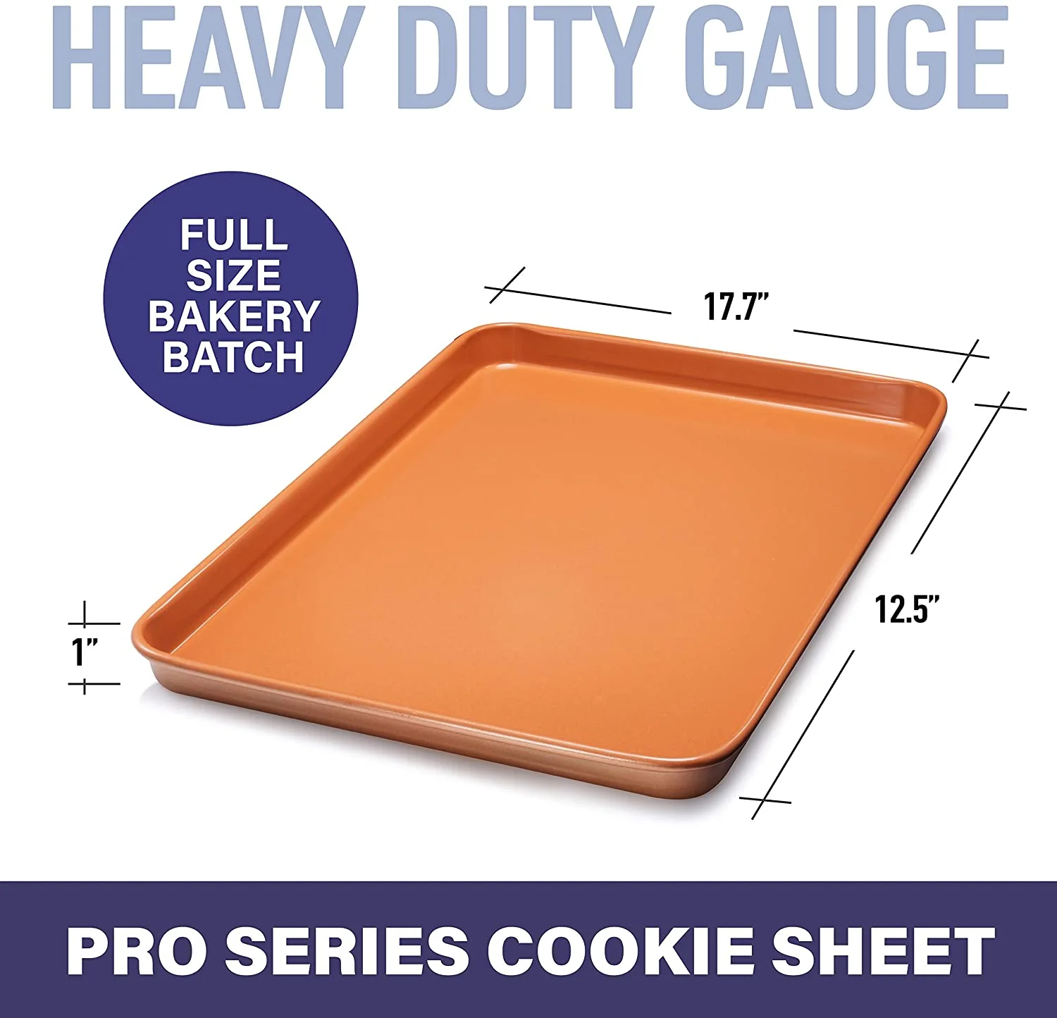 Gotham Steel Nonstick Cookie Sheet Bakeware - Baking Pans, Cookie Sheets & Much More!-cookie sheet