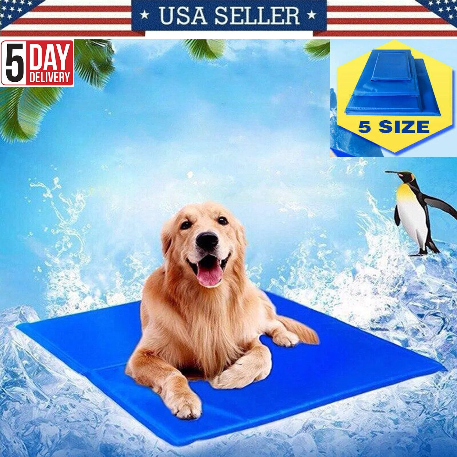 Pet Dog Gel Cooling Mat Self Cooling Cushion Pad for Cat Hot Summer Sleeping Bed
