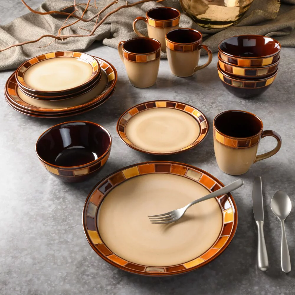 16-Piece Dinnerware Set dinnerware Set Serving Dishes Sets Dinner Set Plates and Dishes USA