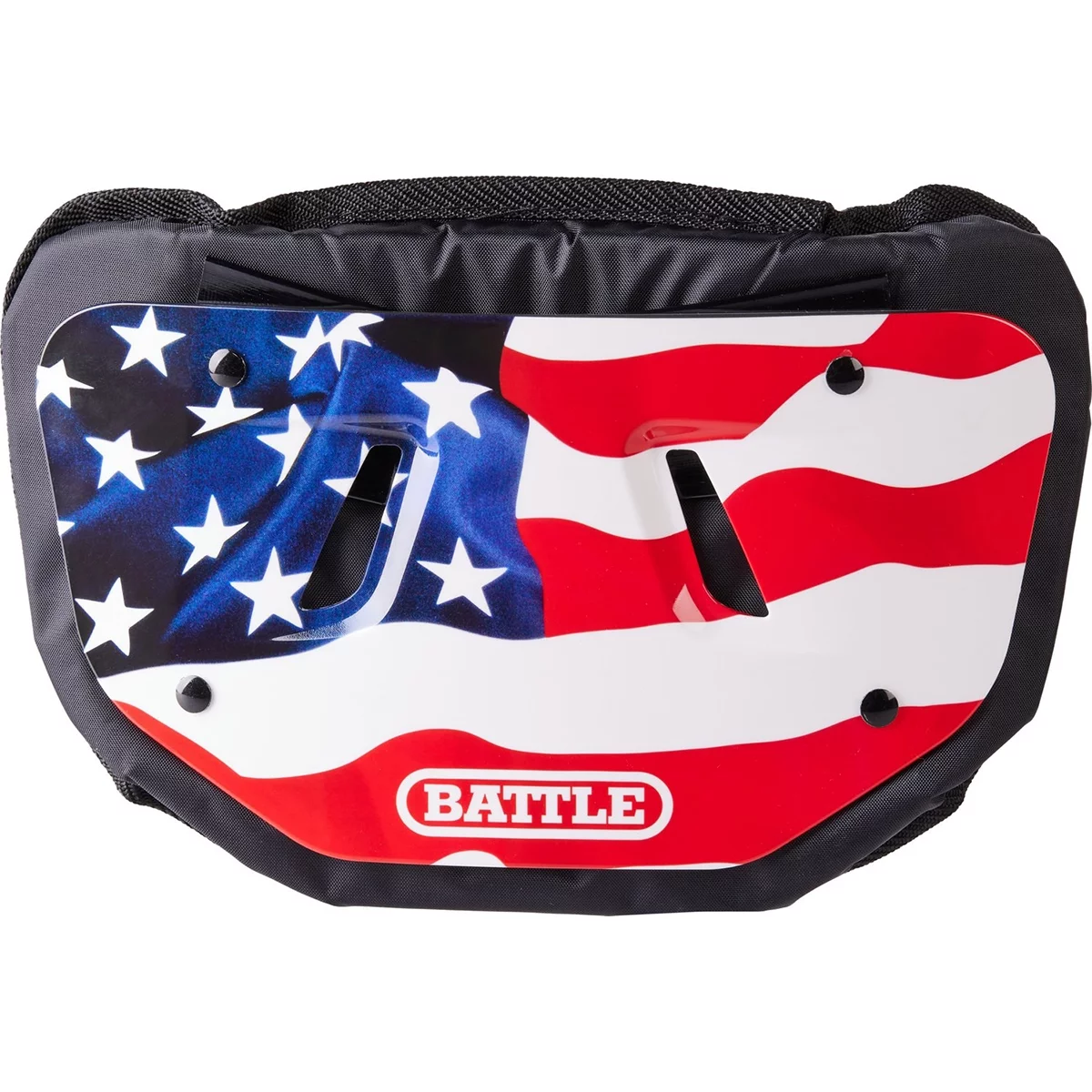 Battle Sports Adult American Flag 2.0 Football Back Plate - Red/White/Blue