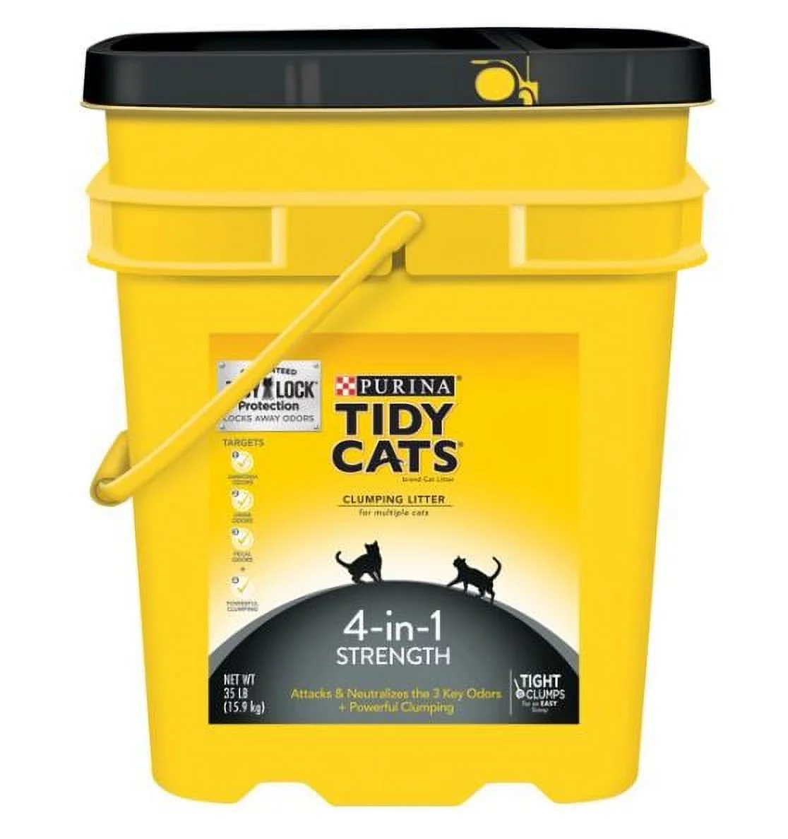 Purina Tidy Cats Clumping Cat Litter, 4-in-1 Strength Multi Cat Litter, 35 lb. Pail