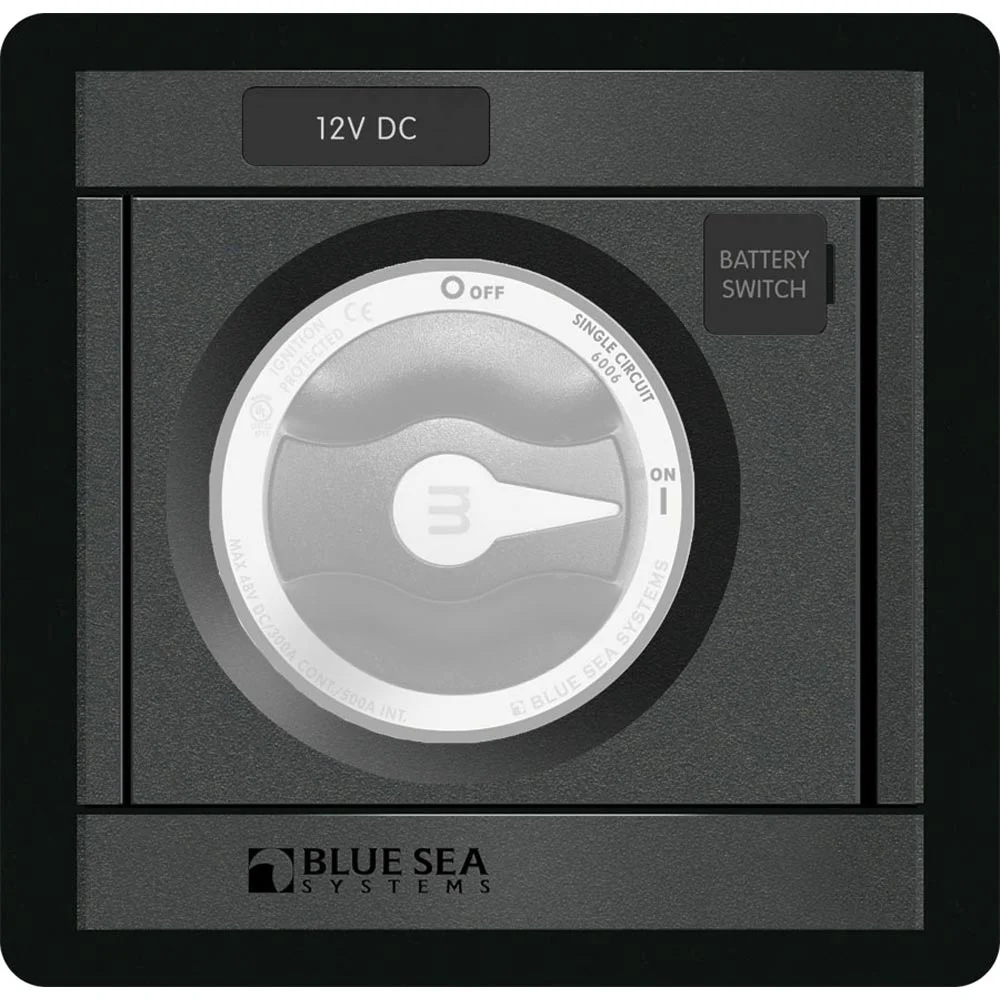 Blue Sea Systems 1139-BSS M-Series Battery Switch 360 Mounting Panel, Black