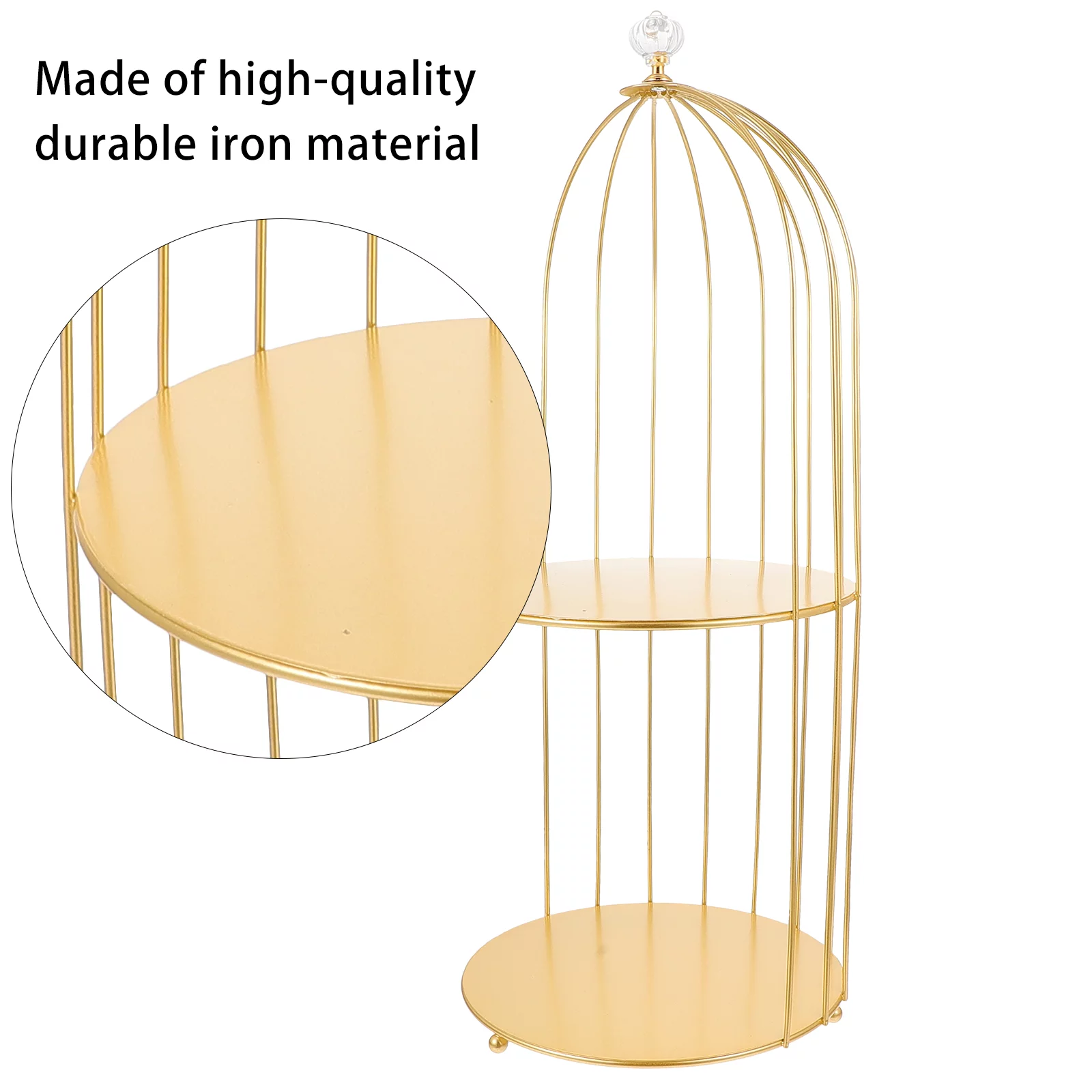 Bathroom Cosmetic Stand Makeup Display Stand Birdcage Rack Stand Cupcake Holder