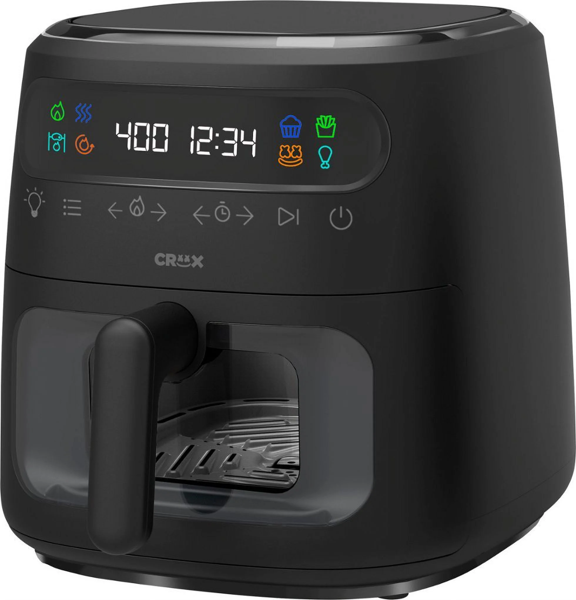8-qt. Digital Air Fryer Kit with TurboCrisp - Black