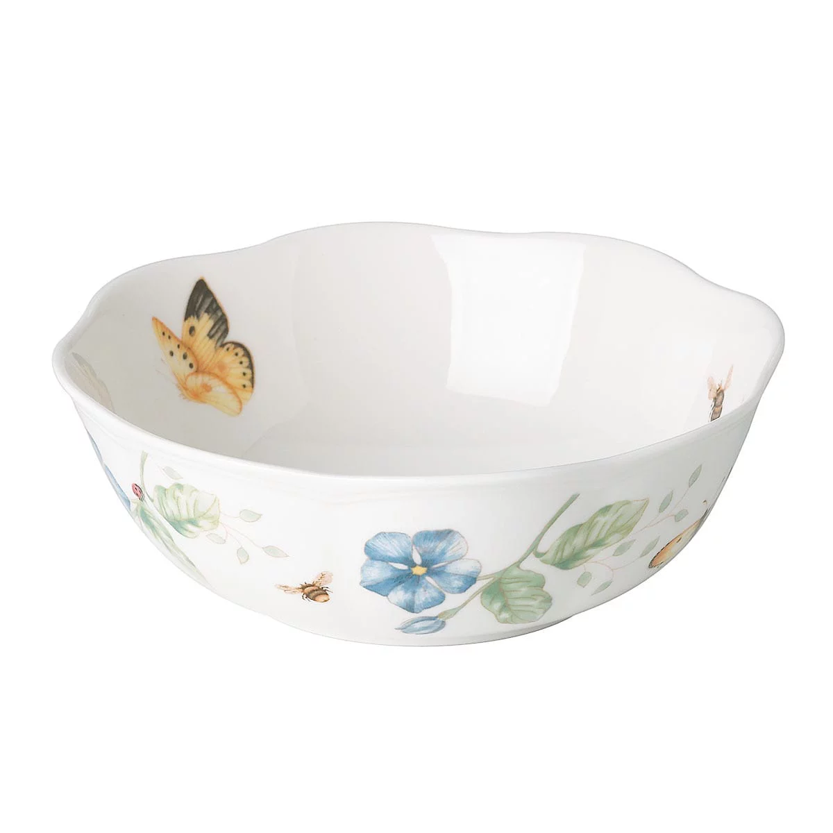 Lenox Butterfly Meadow All Purpose Bowl, White Porcelain, 20 oz. Capacity