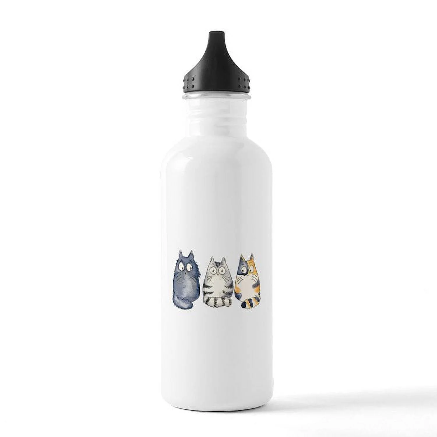 CafePress - Three 3 Cats Stainless Water Bottle 1 - Stainless Steel Water Bottle, Sports Bottle, 1.0L