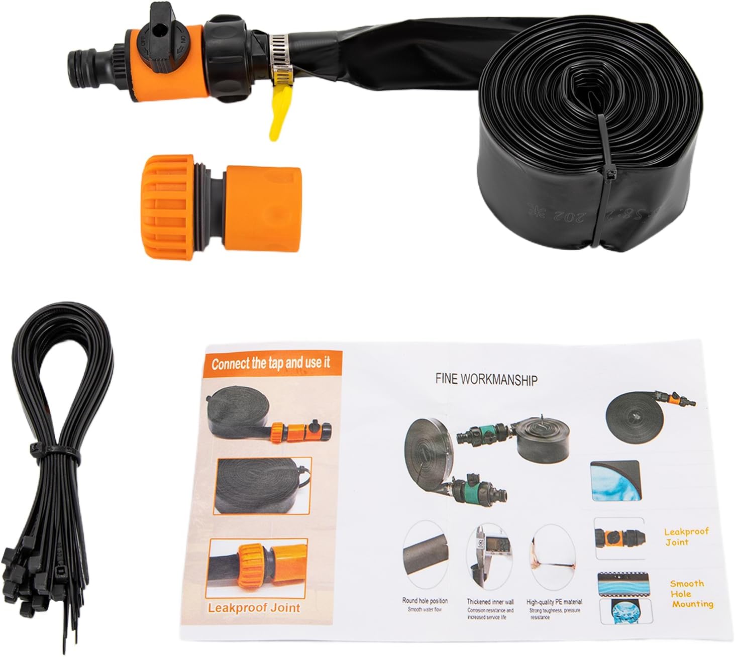 Outdoor 49ft Trampoline Sprinkler for Kids Trampoline Water Park Sprinkler Water Games Yard Toys,PVC