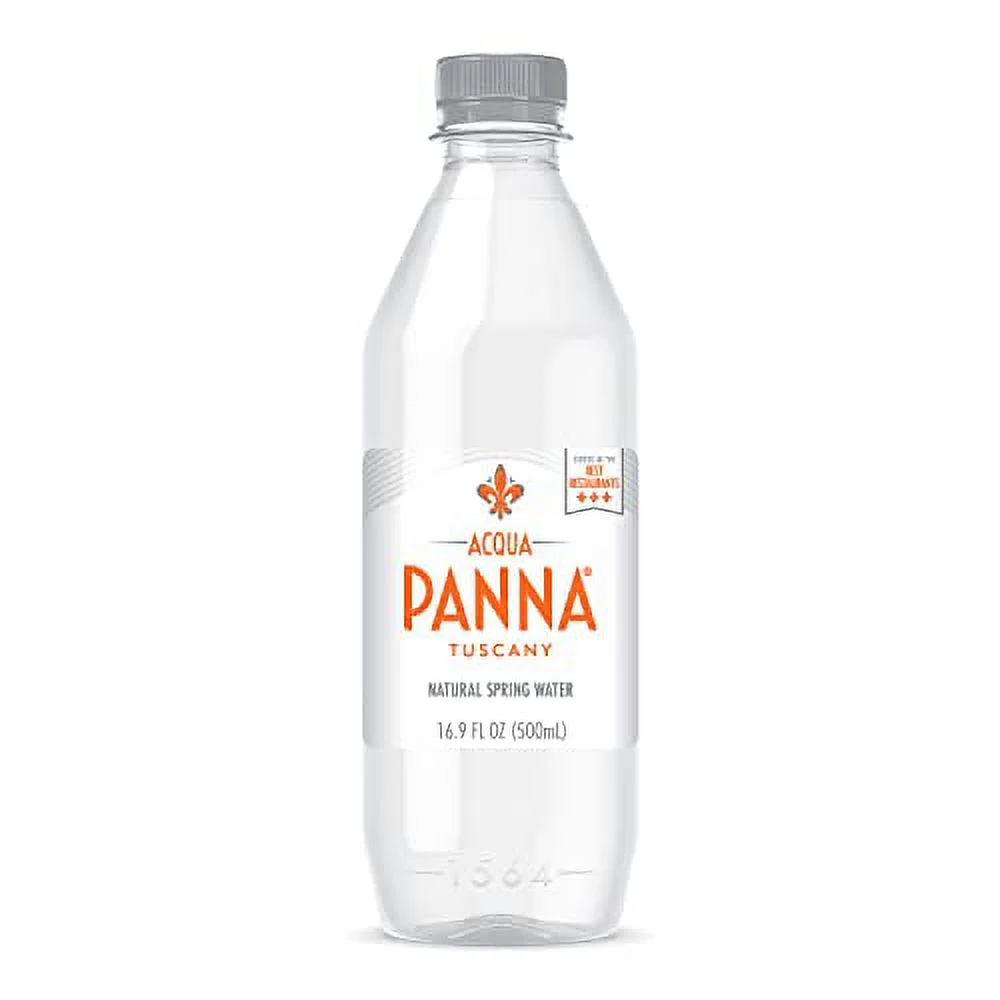 Acqua Panna Natural Spring Water, 16.9 Fl. Oz. Plastic Bottles, Pack of 24
