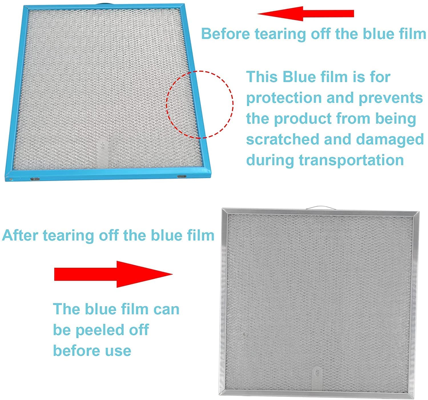 99010316 Range Hood Vent Grease Filter Replacement for Compatible with Broan Nutone Vent Range Hood Filter Models 99010316, S99010316, WA65AF, NTK7450000, 990721400A (2 pack)