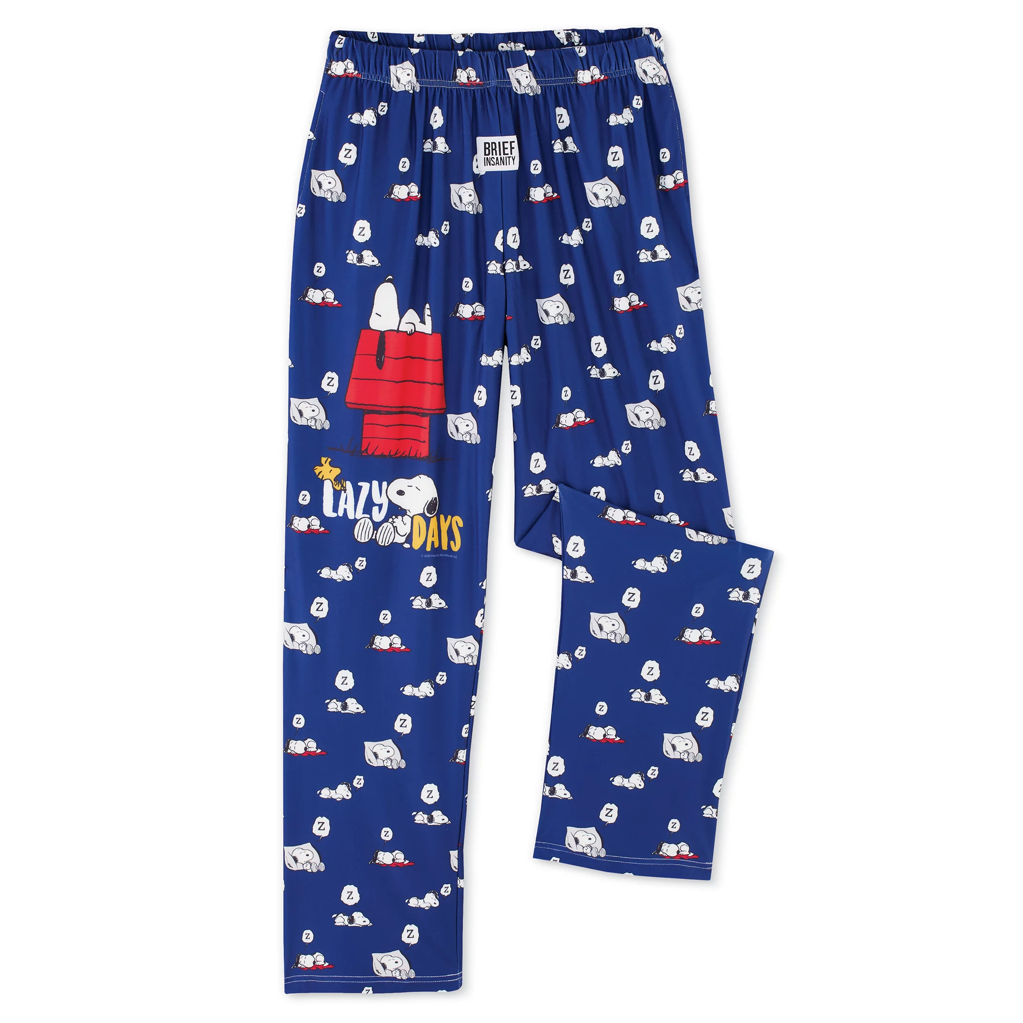 Collections Etc Luxe Soft Elastic Waistband Peanuts Lazy Days Lounge Pants