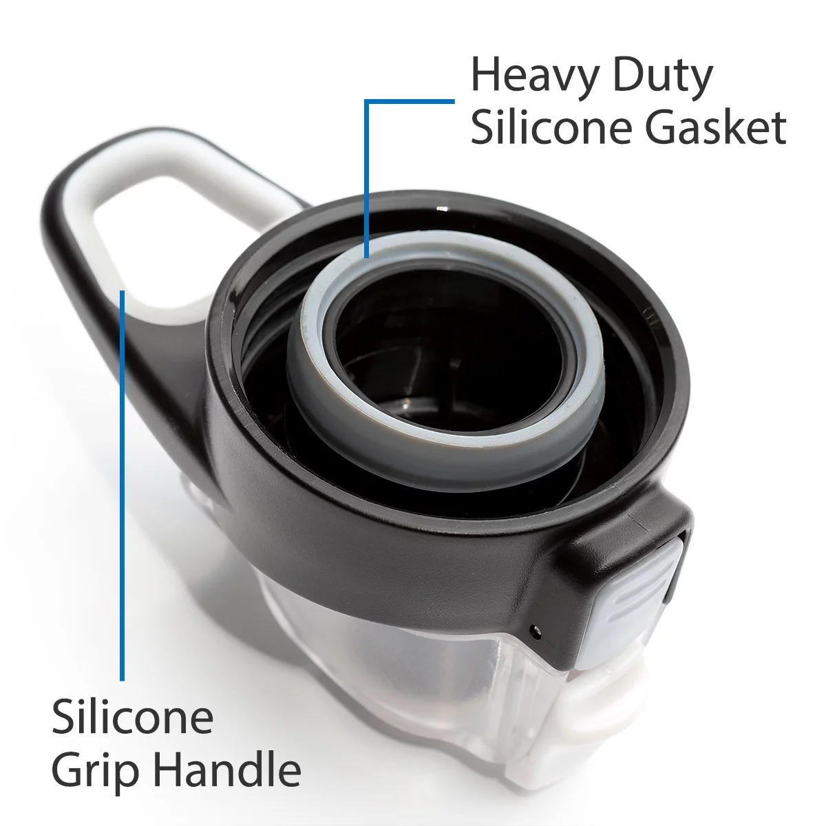 Cupture Action Bottle Flip Top with Handle - 22oz Double Wall Vacuum-Insulated Stainless Steel Water Bottle (Black)