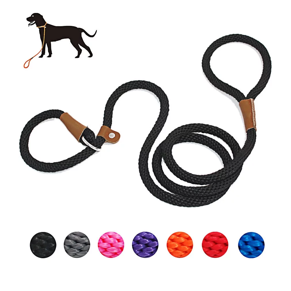 lynxking Slip Lead Dog Leash 6 FT x 3/8 inches Strong Braided Dog Rope for Small Medium Large Dogs