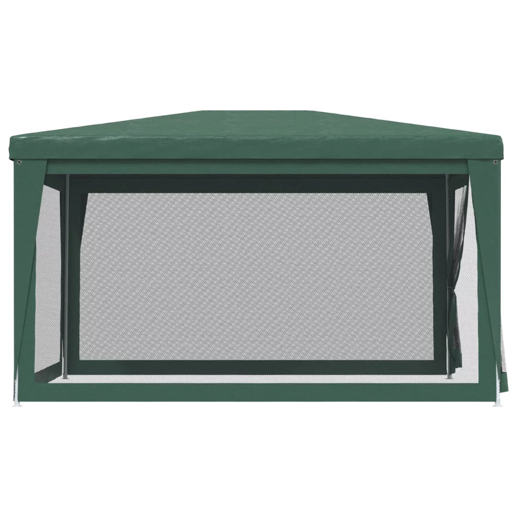 Gecheer Party Tent with 4 Mesh Sidewalls Green 9.8'x13.1' HDPE