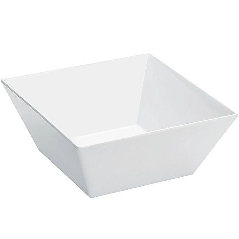 Cal Mil SR263 Large Square Melamine Bowl- White