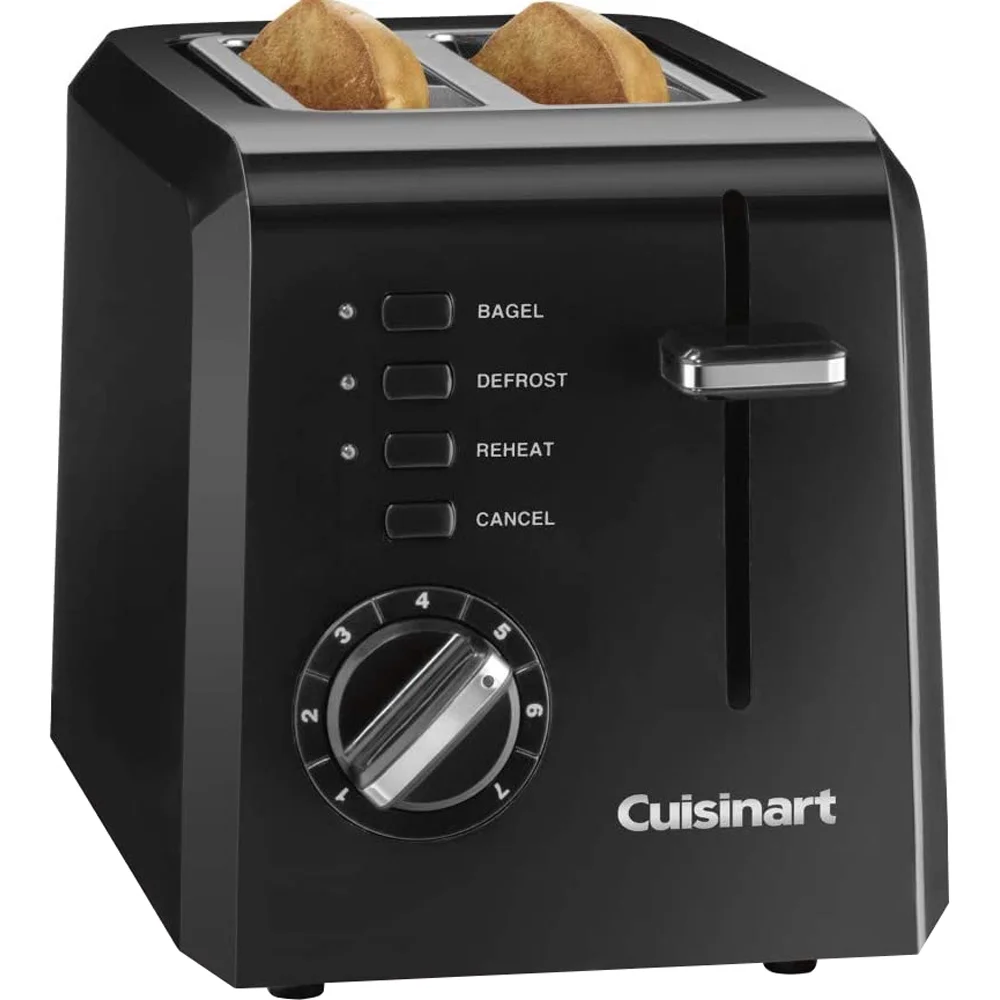 Restored Cuisinart CPT-122 Compact 2-Slice Toaster (Black) (Refurbished)