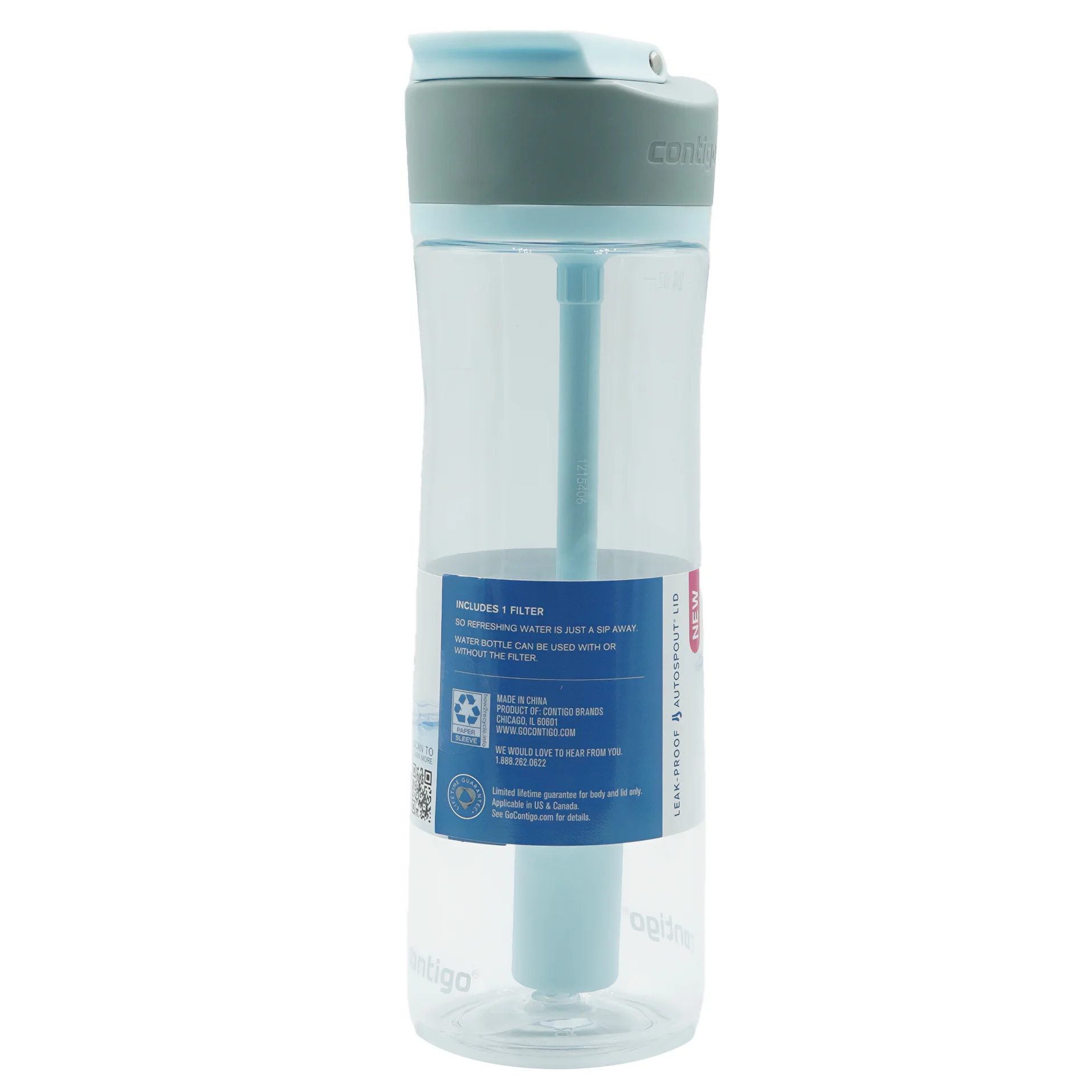 Contigo 24 oz. Wells Plastic Filter Water Bottle - Salt