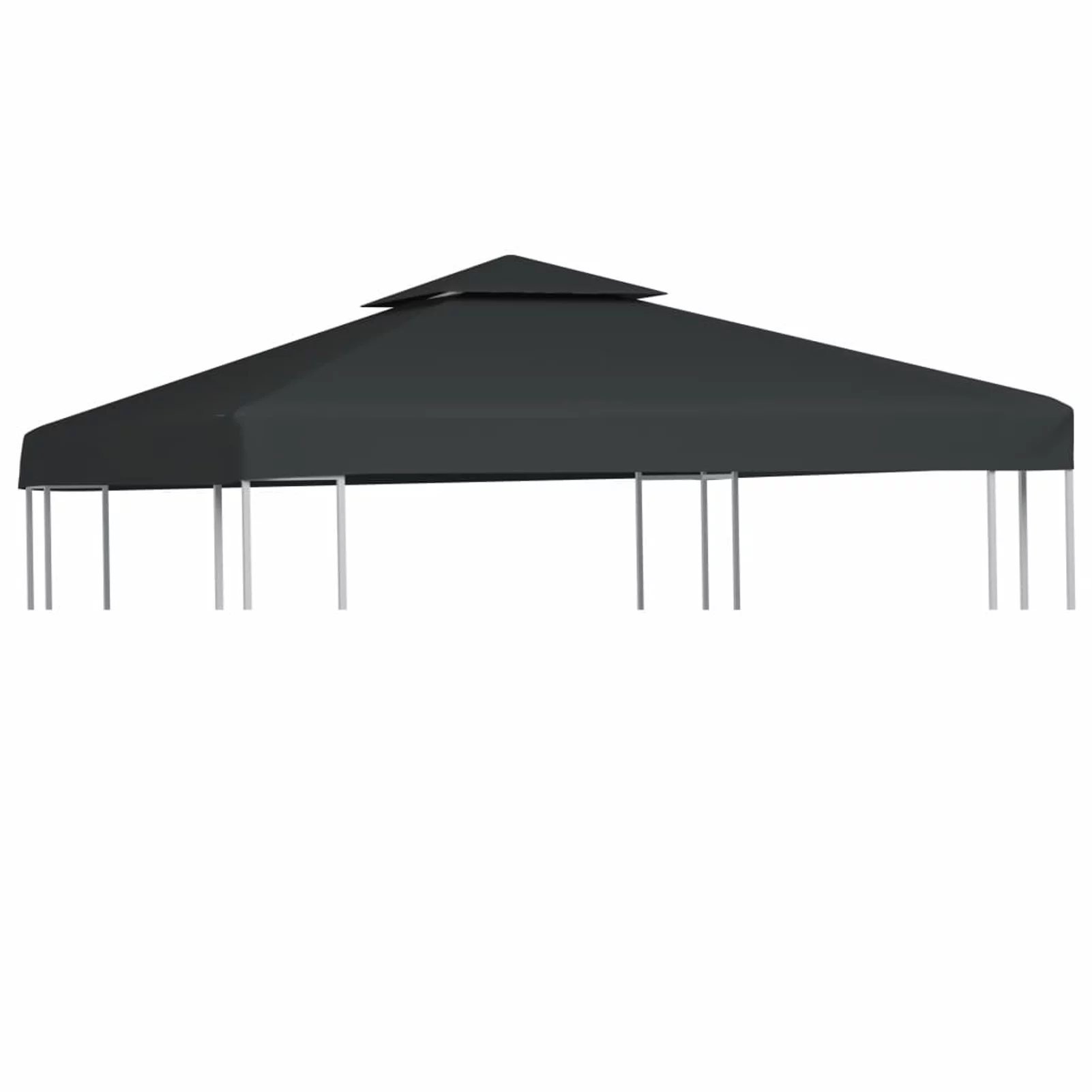 Andoer Gazebo Cover Canopy Replacement 9.14 oz/yd² Dark Gray 10'x10'