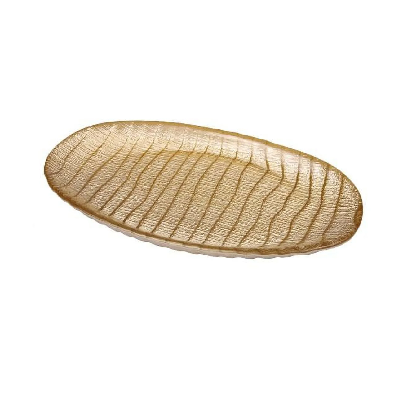 13 x 6.75 in. Metallic Gold Oval Plate