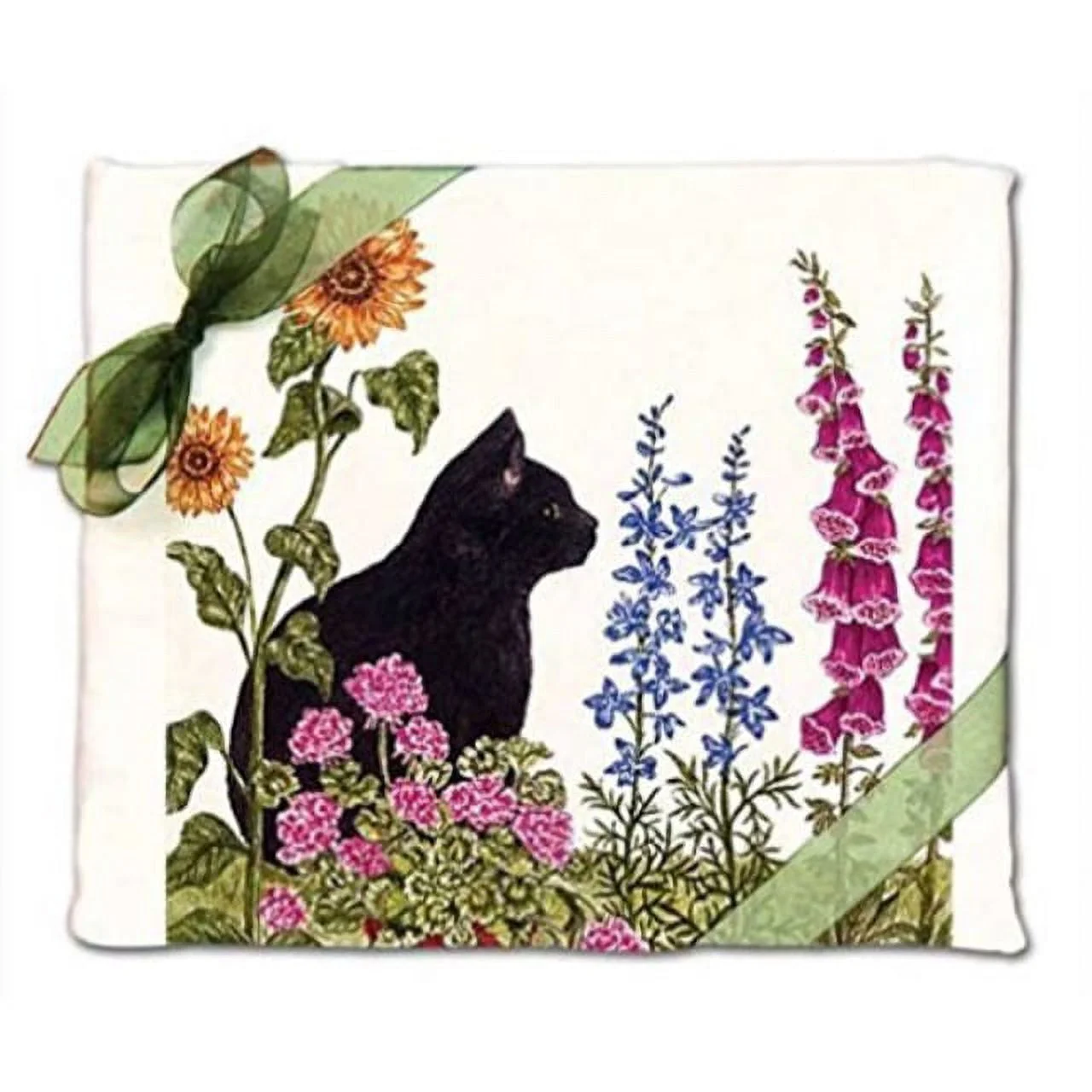 Alice's Cottage Black Cat Flour Sack Kitchen Towels (set of 2)