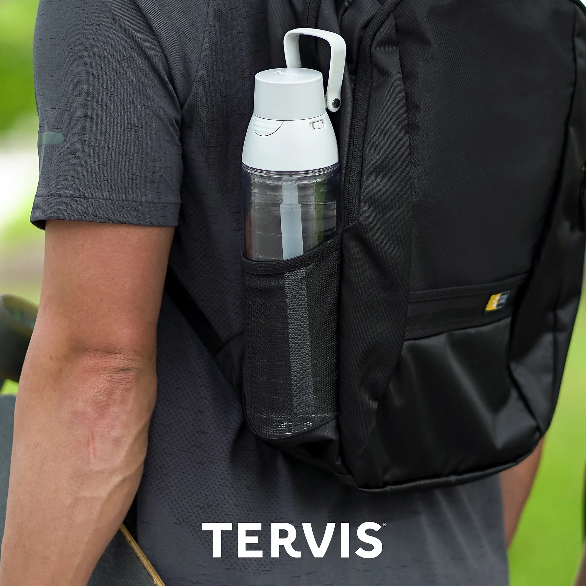 Tervis Yao Cheng Citrus Made in USA Double Walled  Insulated Tumbler Travel Cup Keeps Drinks Cold & Hot, 24oz Venture Lite Water Bottle, Classic