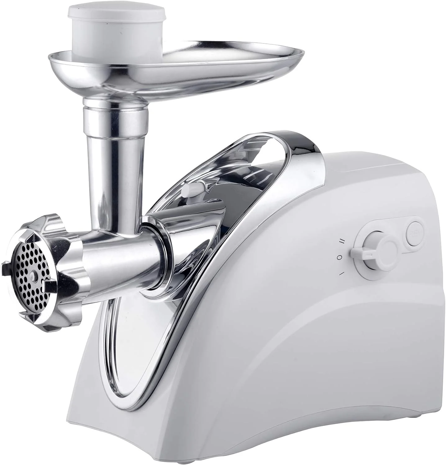 Electric Meat Grinder, Sausage Stuffer, White