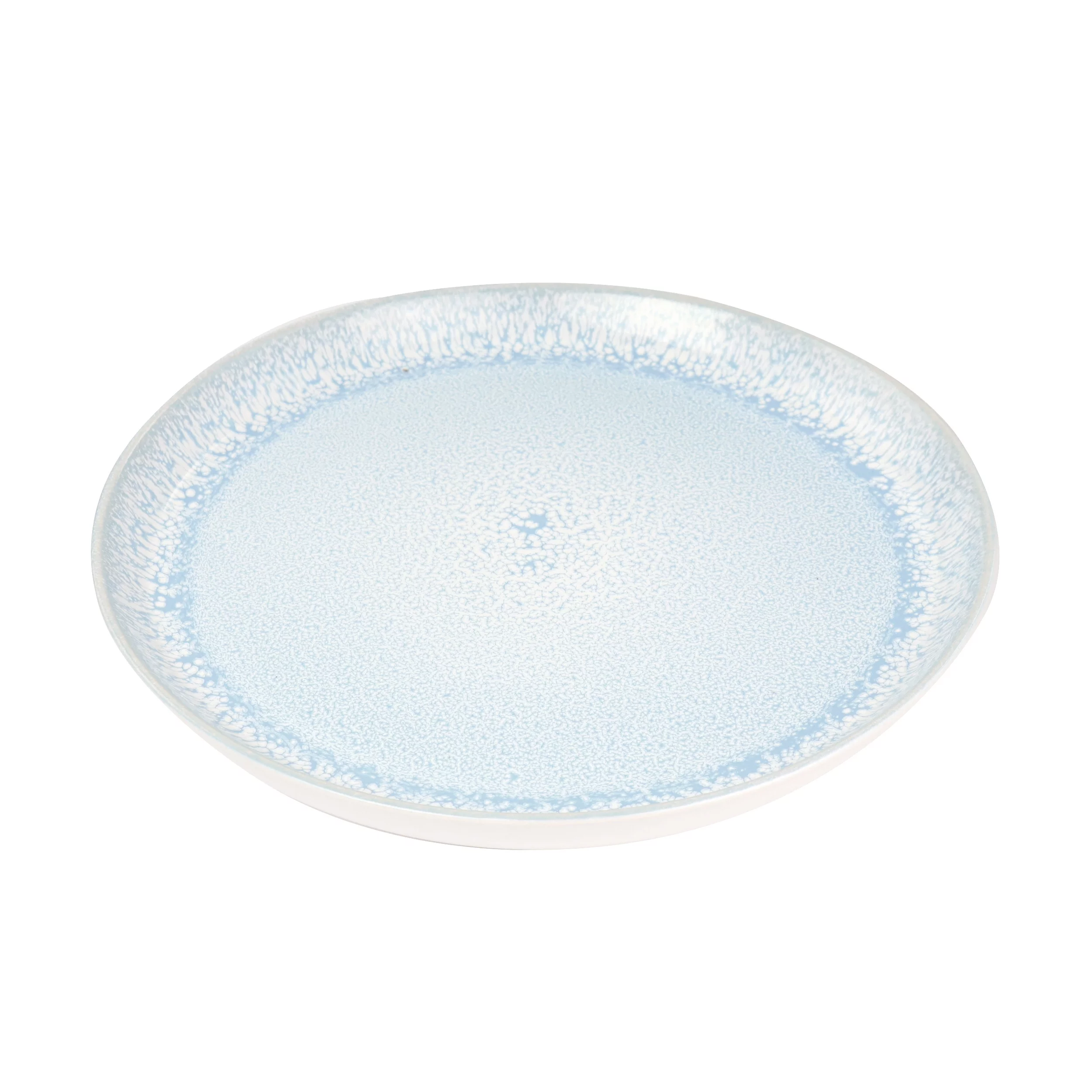 Elama Mocha 16 Pieces Stoneware Dinnerware Set in Blue