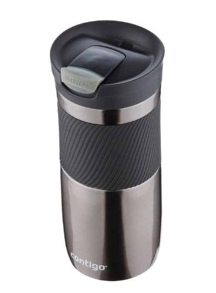 Byron Snapseal Stainless Steel Travel Mug, 16 Oz, Gunmetal