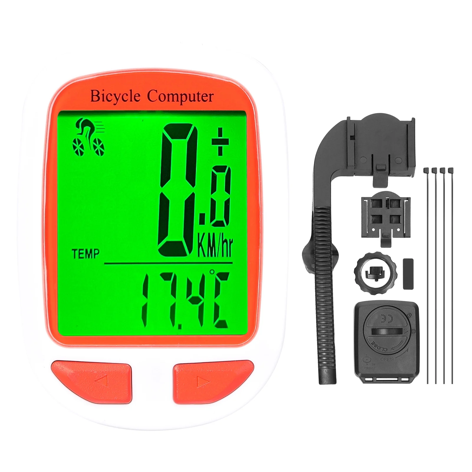 Apexeon Wireless Bike Computer LED Digital Speedometer Odometer Multifunction Cycling Computer Waterproof with Backlight Support Auto Wakeup Scan for Mountain Road Bike