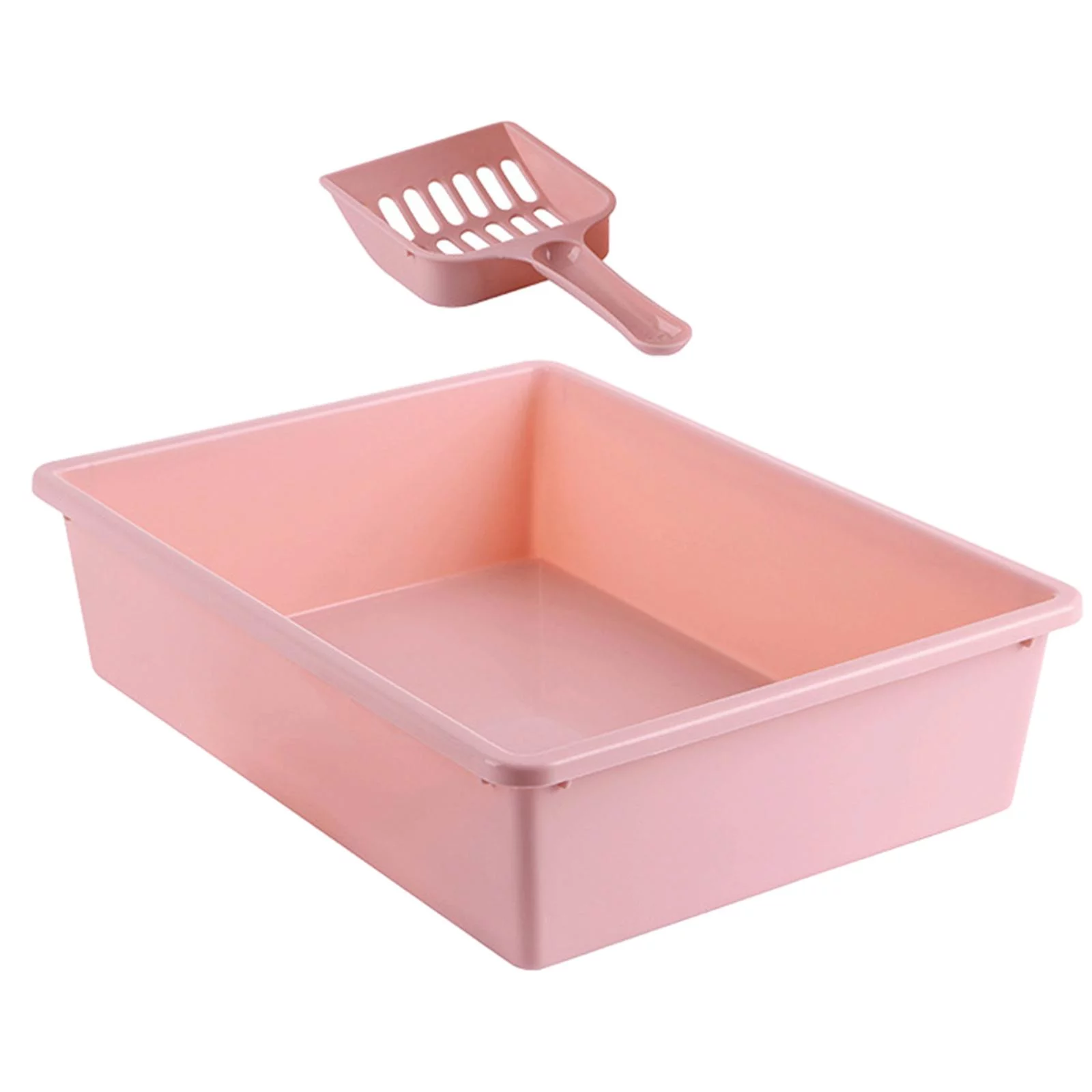 Kitty Litter Tray Cat Litter Boxes for Indoor Cats for Rabbit Kitty Kitten pink