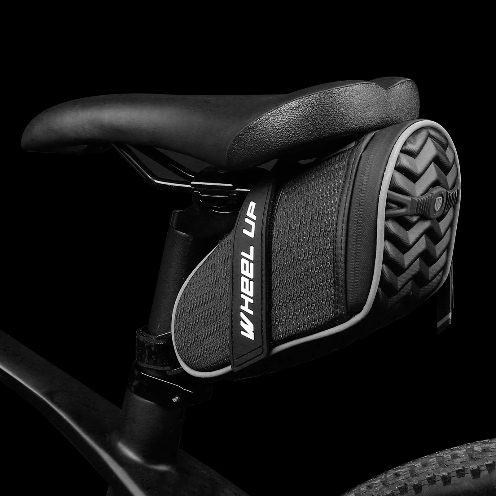 Lixada Waterproof Bike Saddle Bag Under Seat Pouch Reflective Strip Mountain Bike Pack