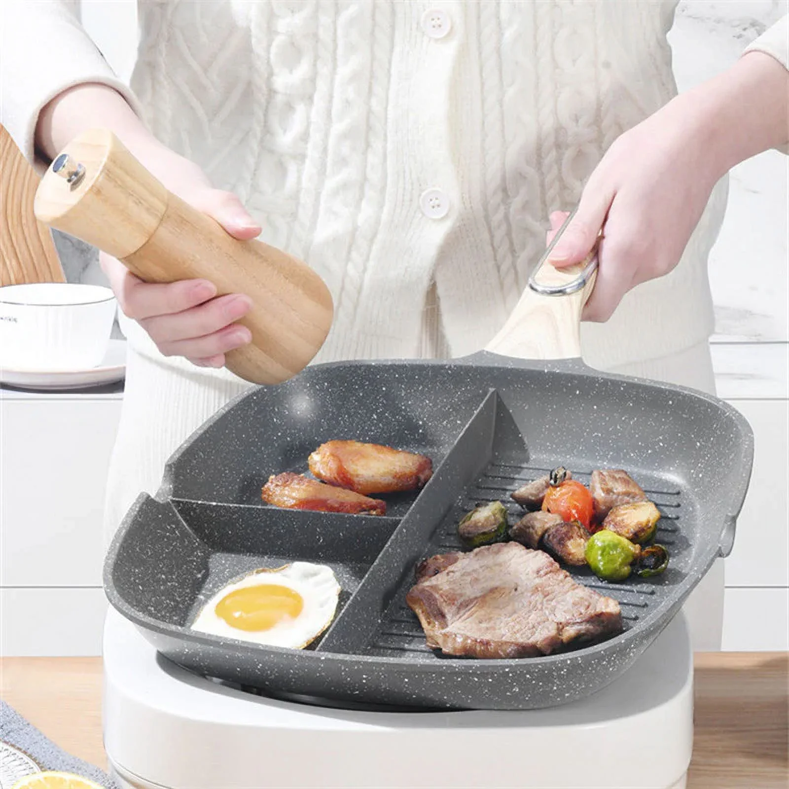 Pan Tri - 3 In 1 Non Stick Frying Pan