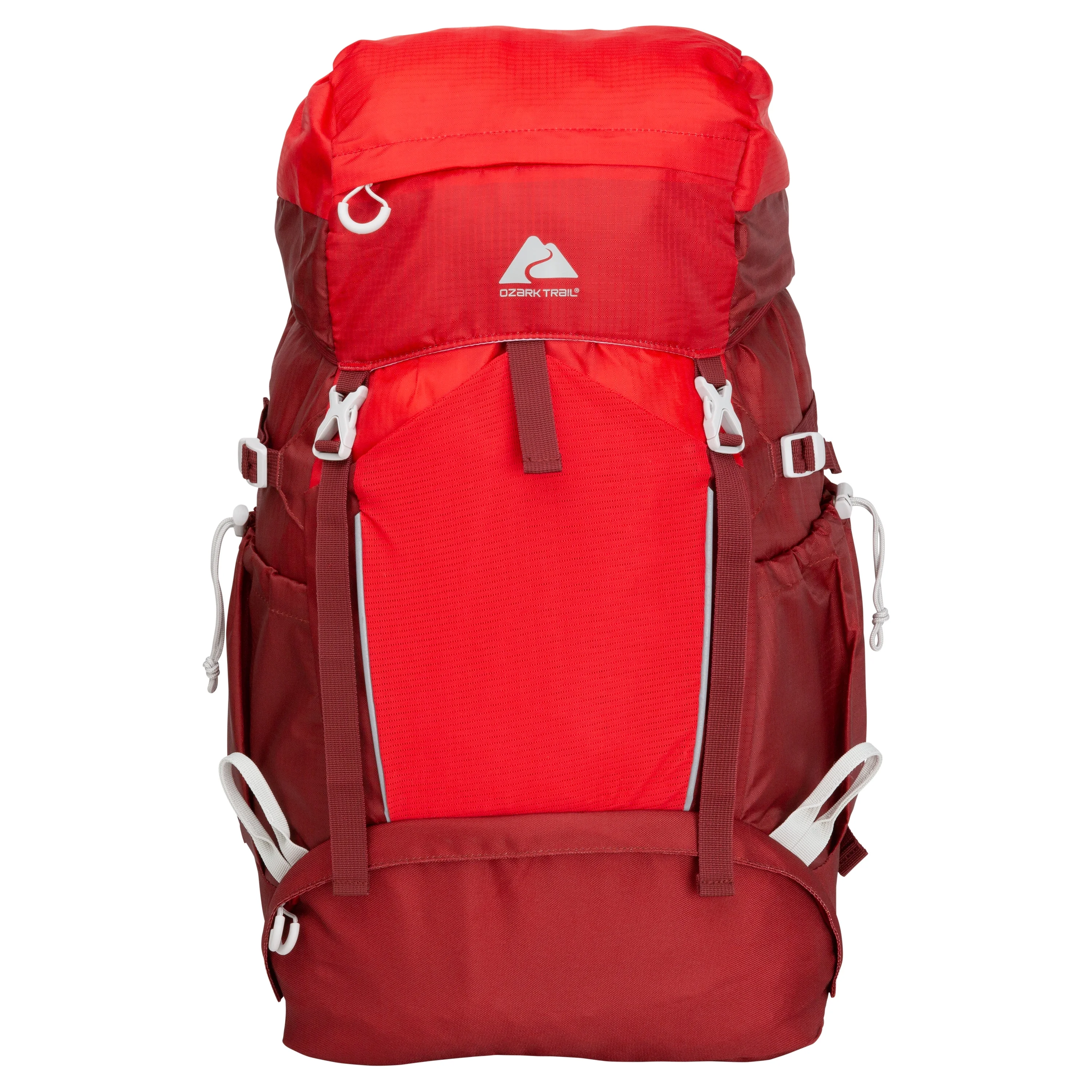 Ozark Trail 47 L Hydration Compatible, Hiking, Camping, Travel Backpack, Red, Unisex