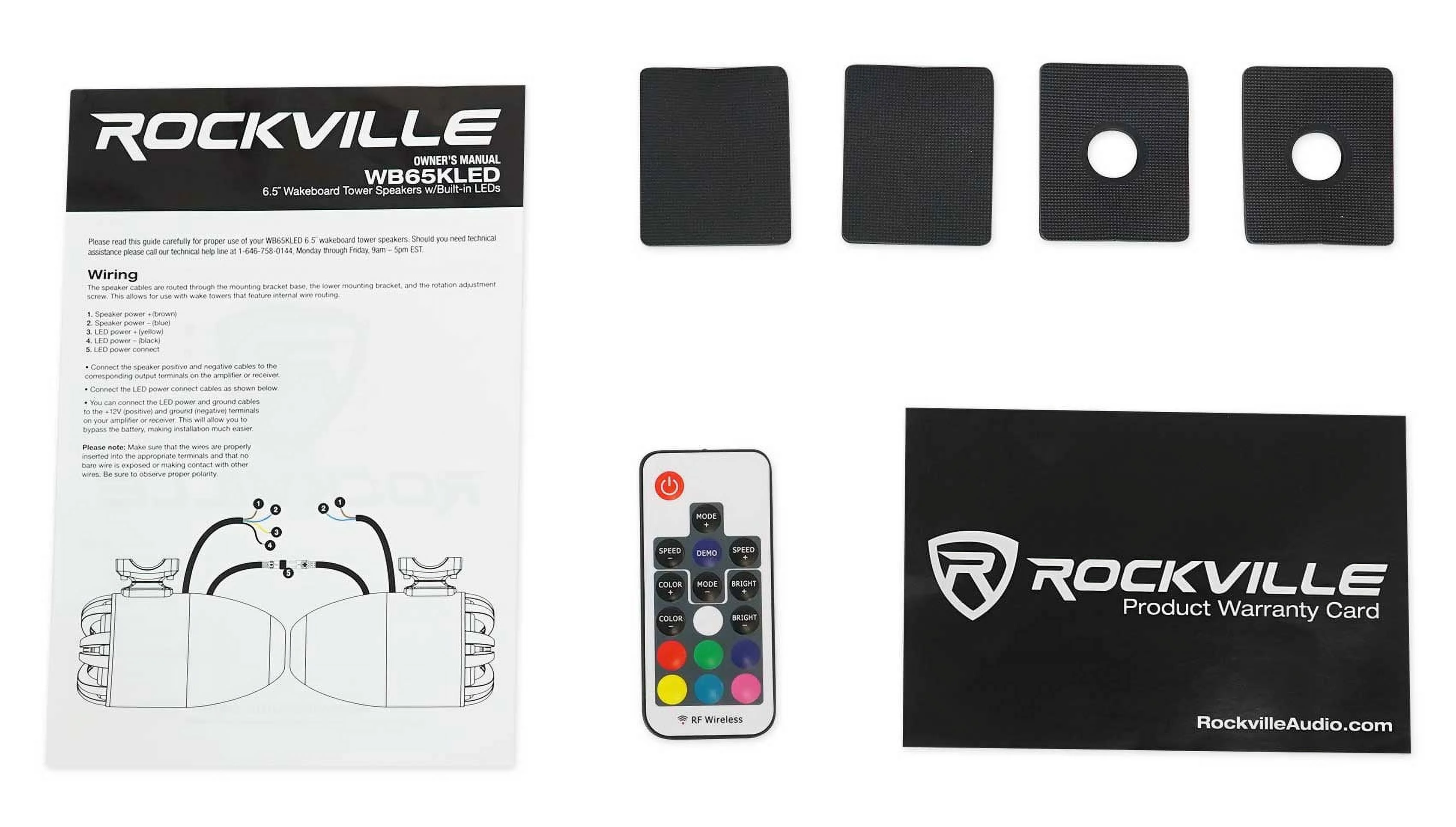 4) Rockville WB65KLED Black 6.5