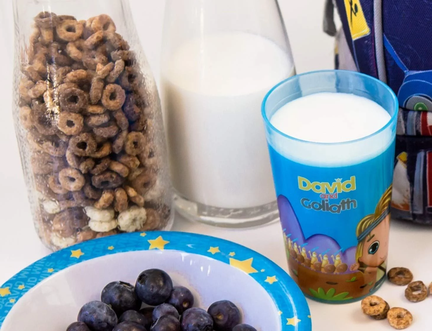 He Loves Me David & Goliath 4 Piece Mealtime & Dinnerware Kids Set BPA Free